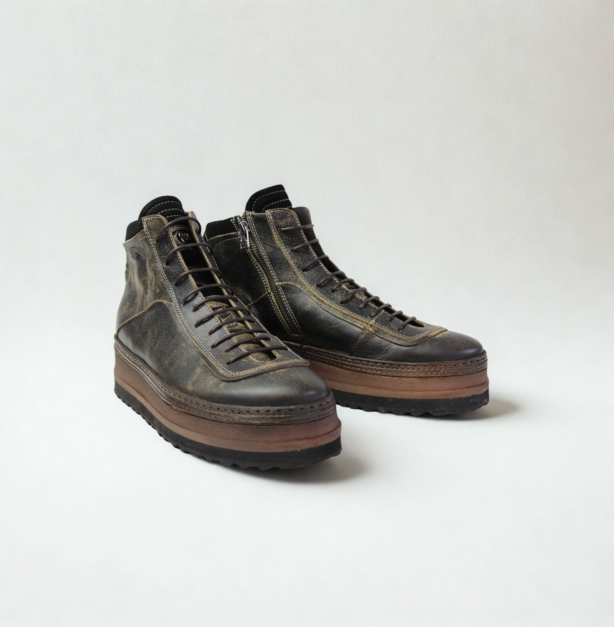 LAST PAIR 44- MUD WASHED PLATFORM SNEAKERS