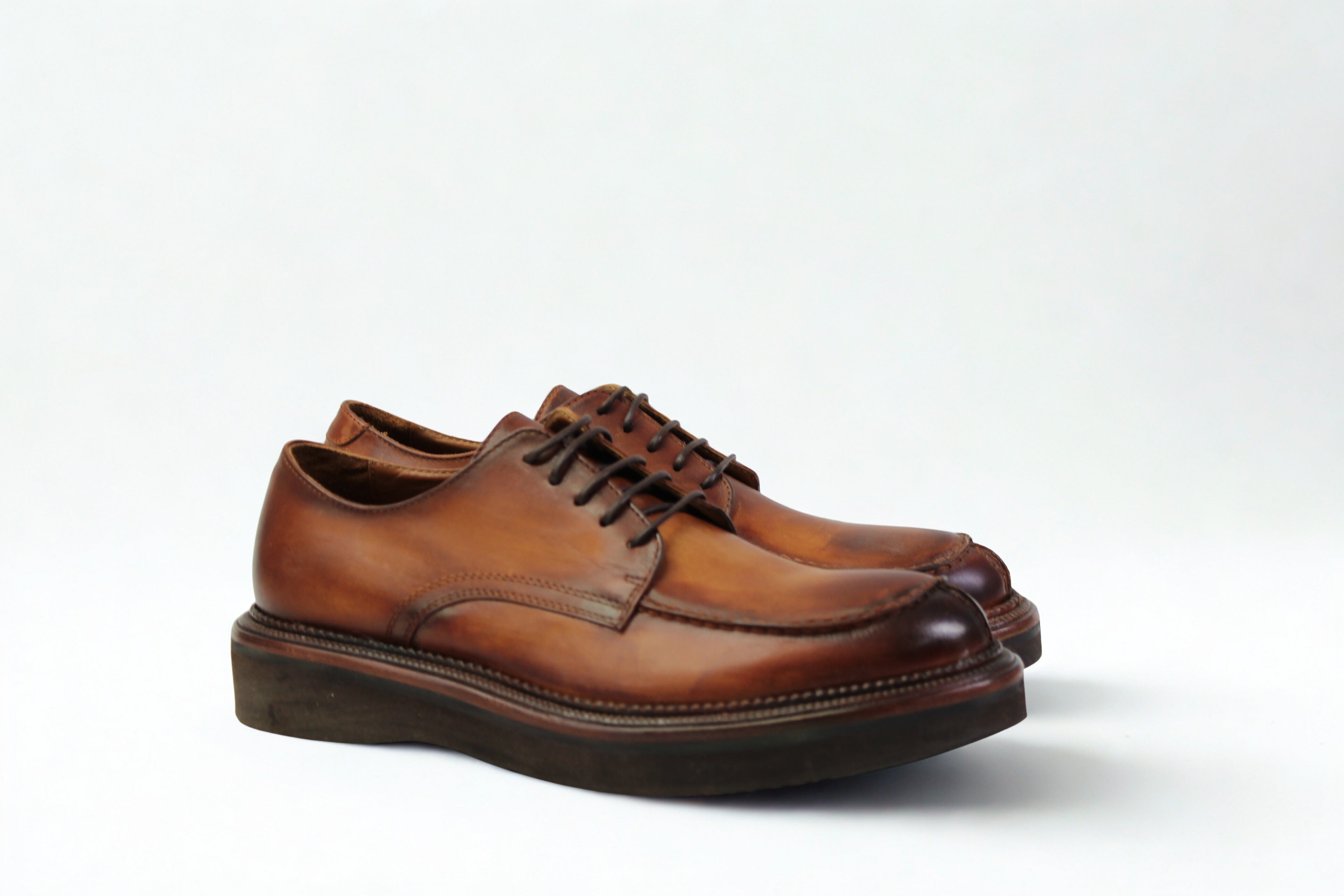 LAST PAIR 42- PARABOT DERBY IN COGNAC