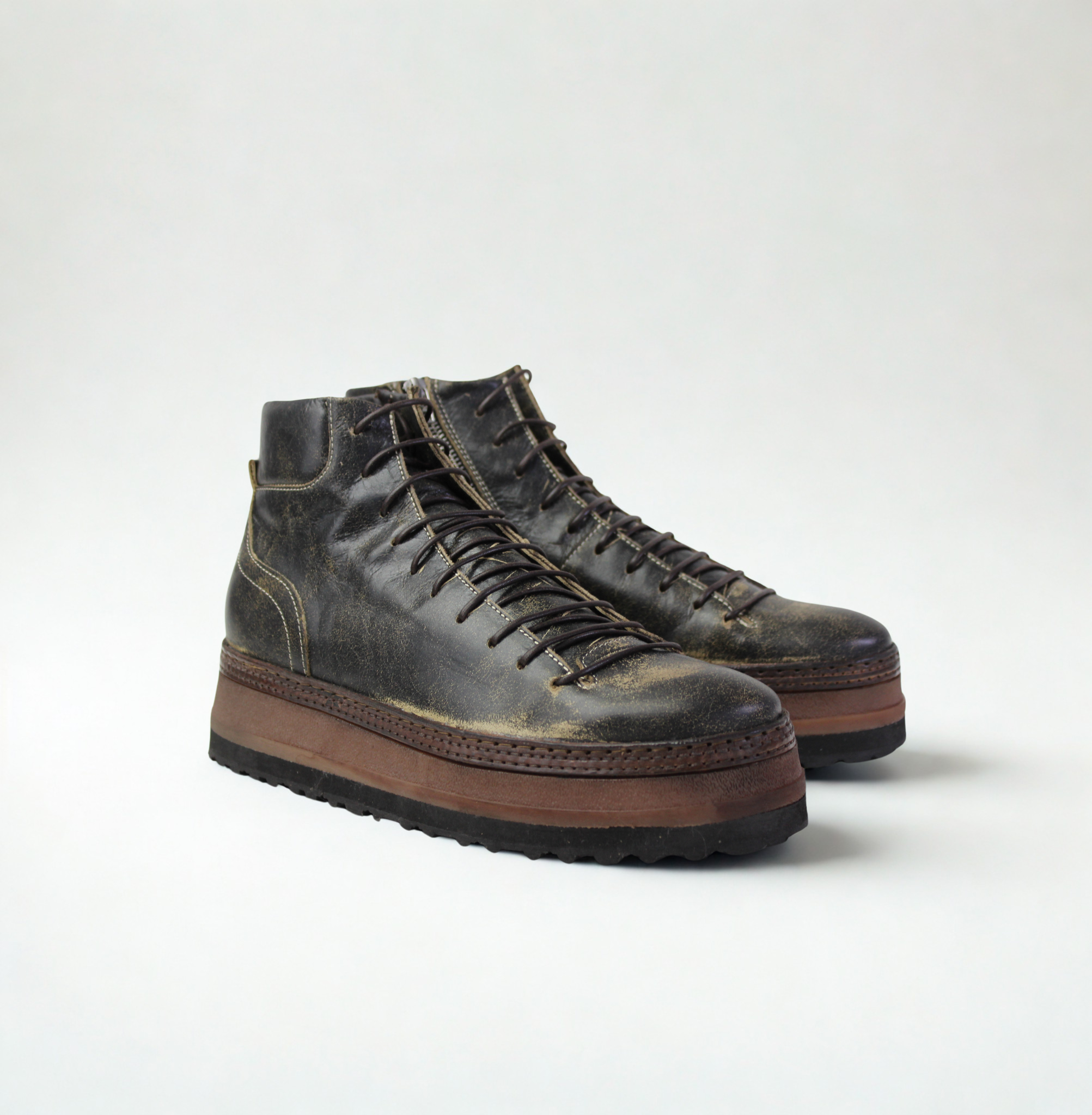 LAST PAIR 43- CHOCO PLATFORM SNEAKERS