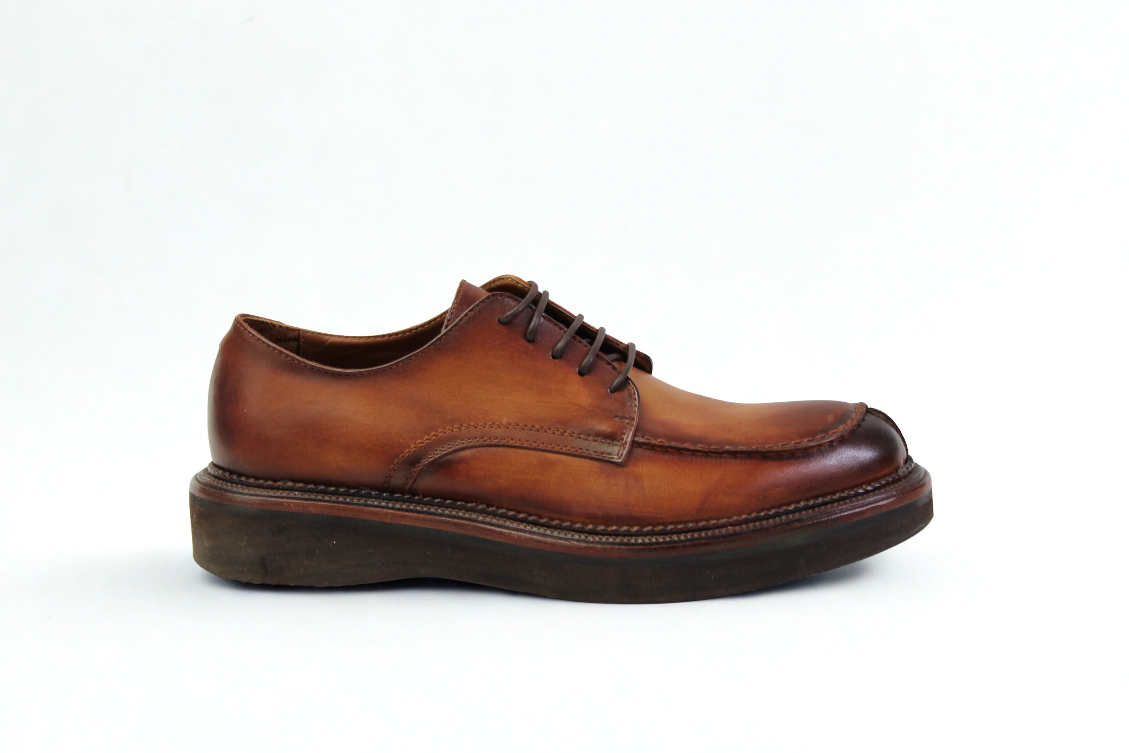 LAST PAIR 42- PARABOT DERBY IN COGNAC