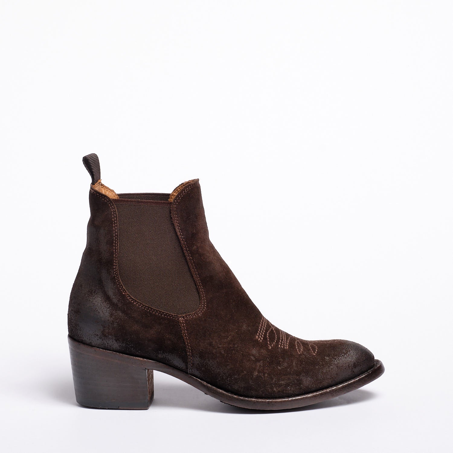 DAISY LOW SUEDE COWBOY BOOTS