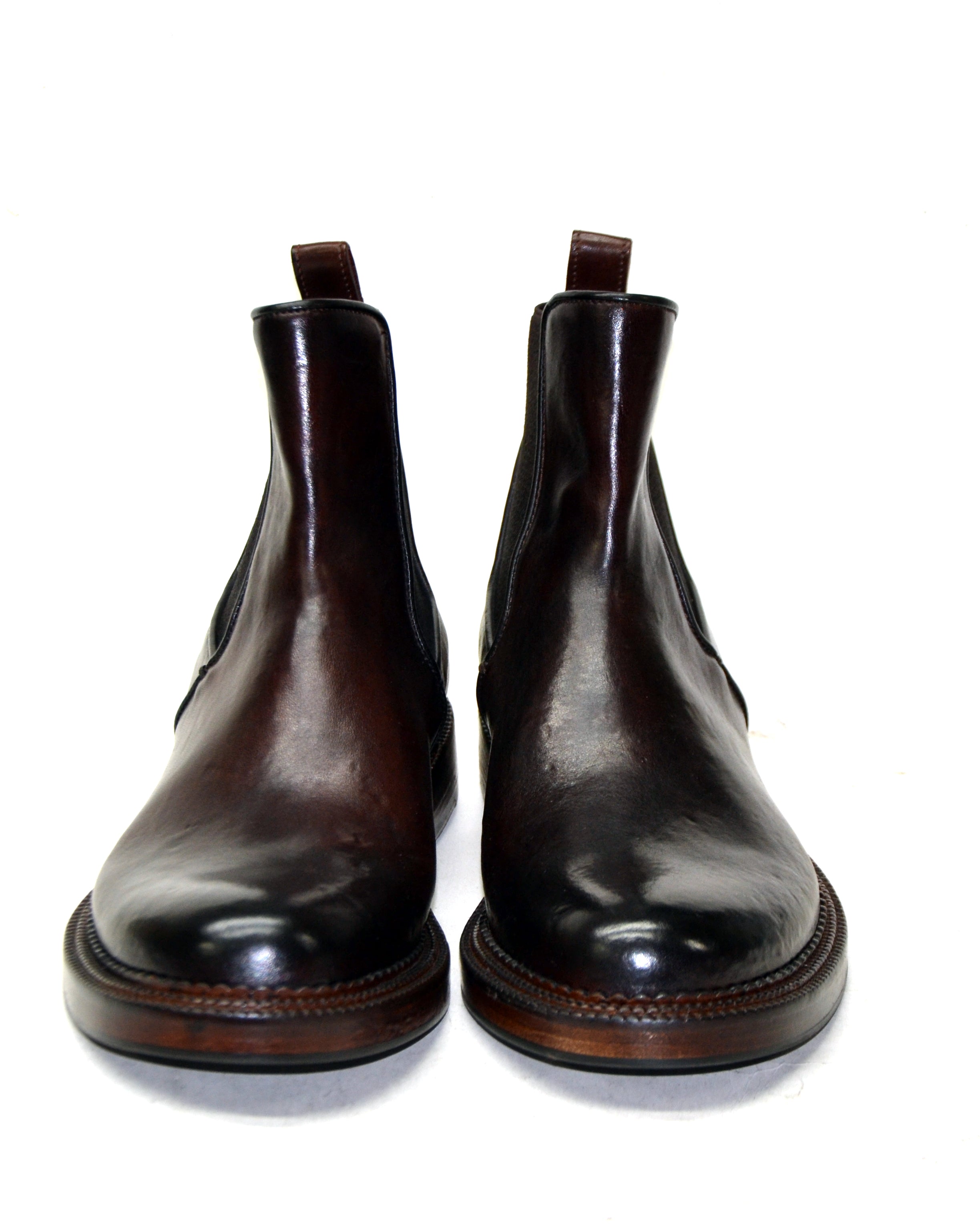LAST PAIR 41-44- DARK BROWN ELASTIC BEATLES