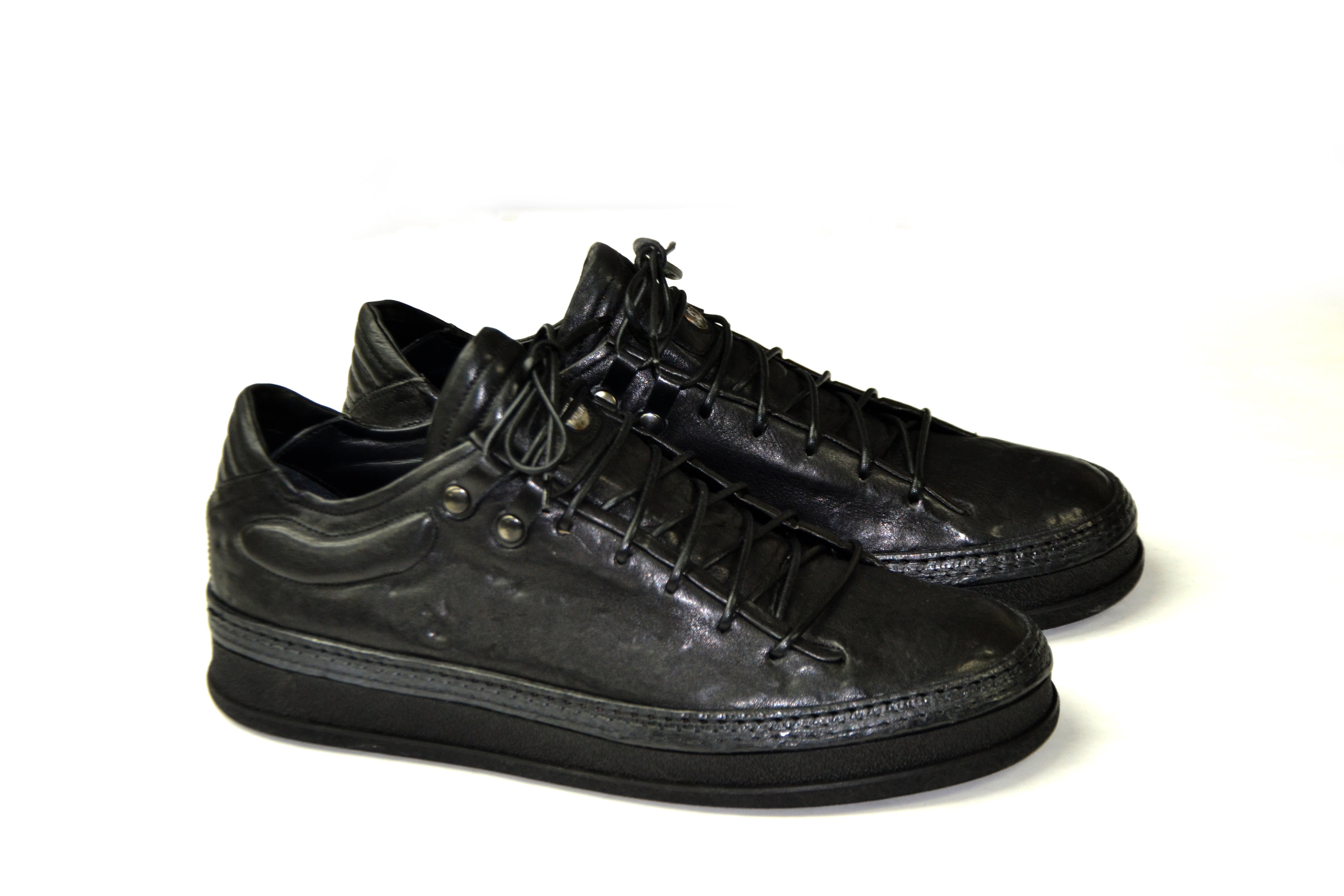 LAST PAIRS- PEP BLACK LEATHER SNEAKERS