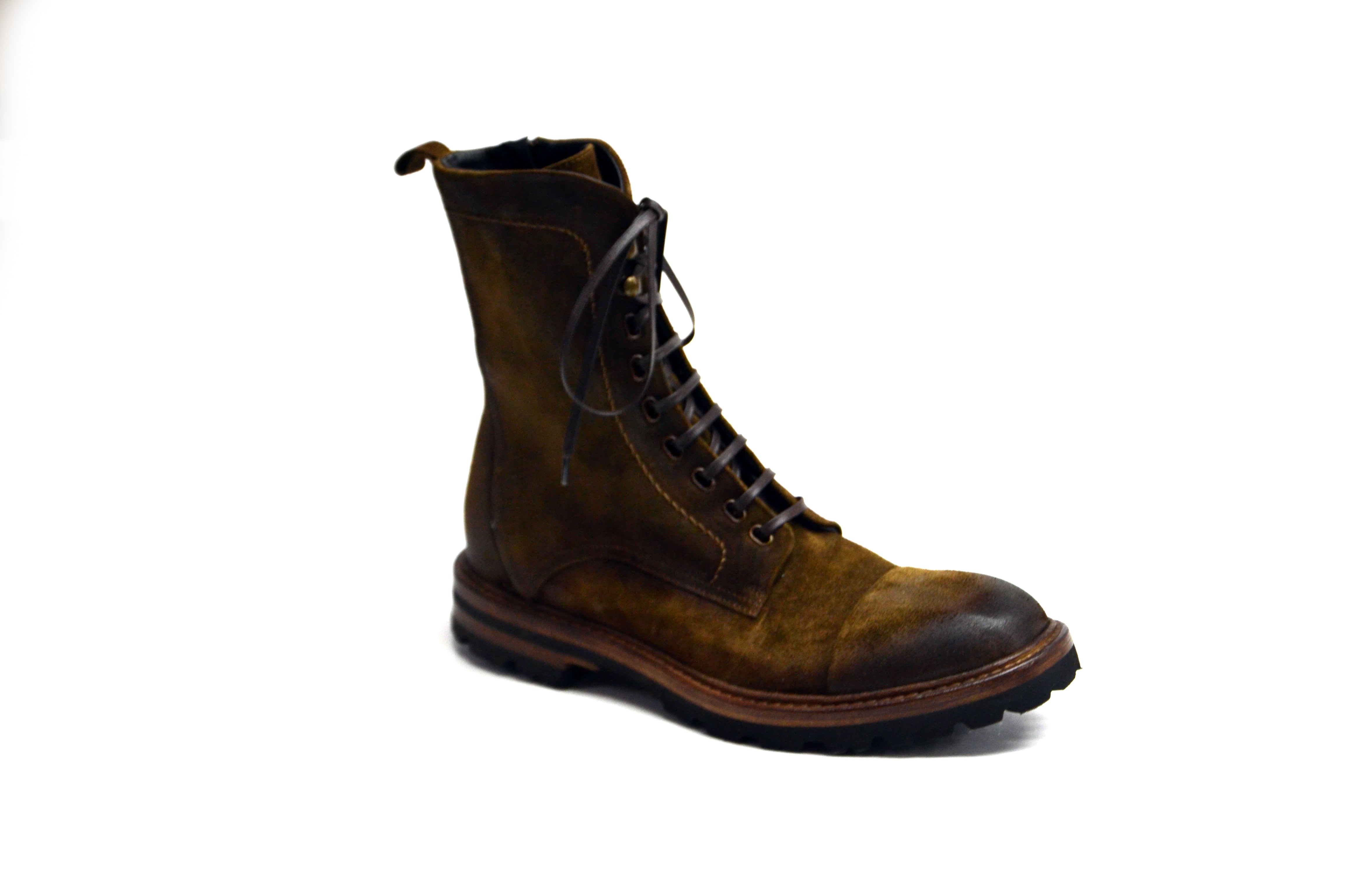LETZTES PAAR 42 - MILITÄRSTIEFEL AUS WILDLEDER