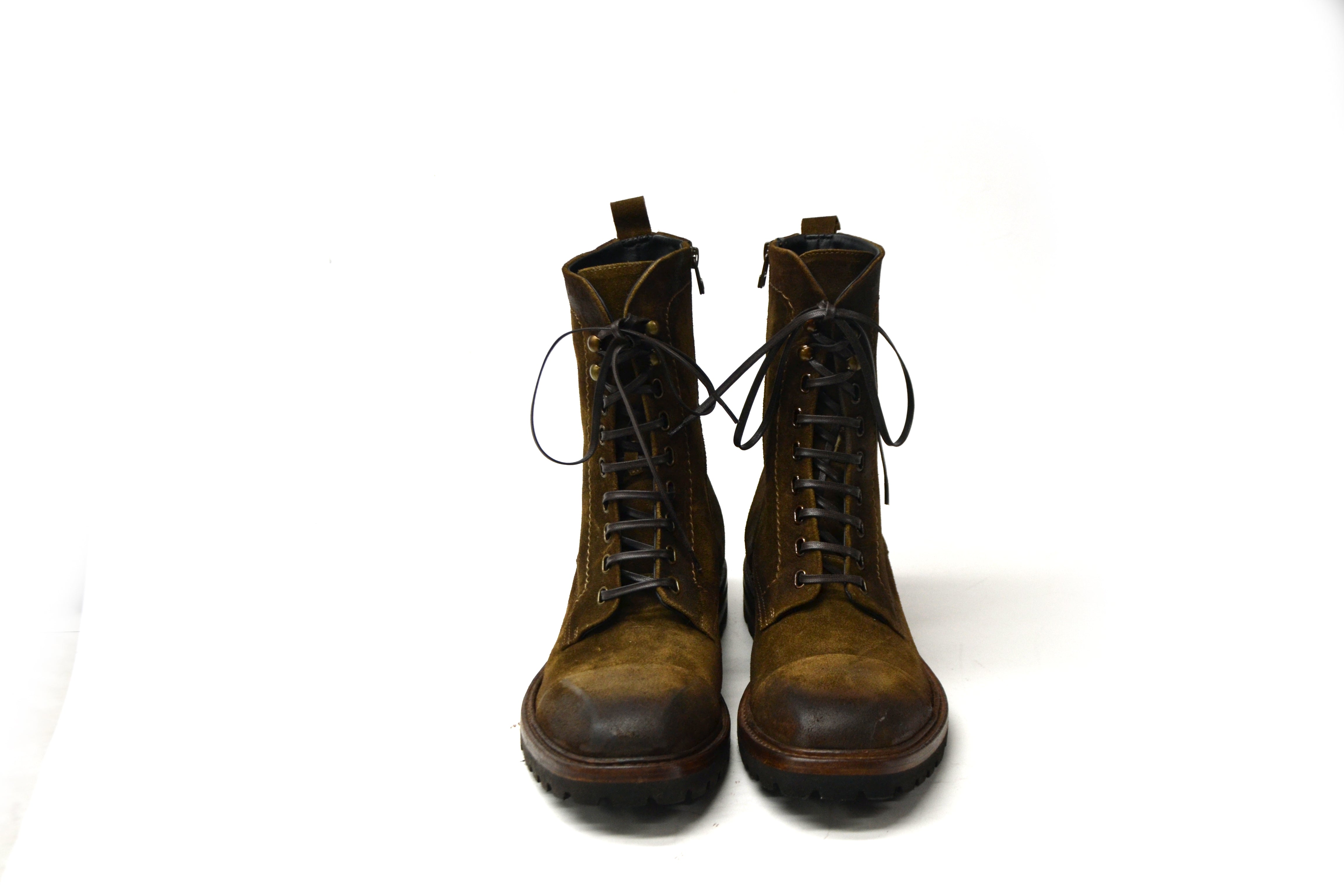 LETZTES PAAR 42 - MILITÄRSTIEFEL AUS WILDLEDER