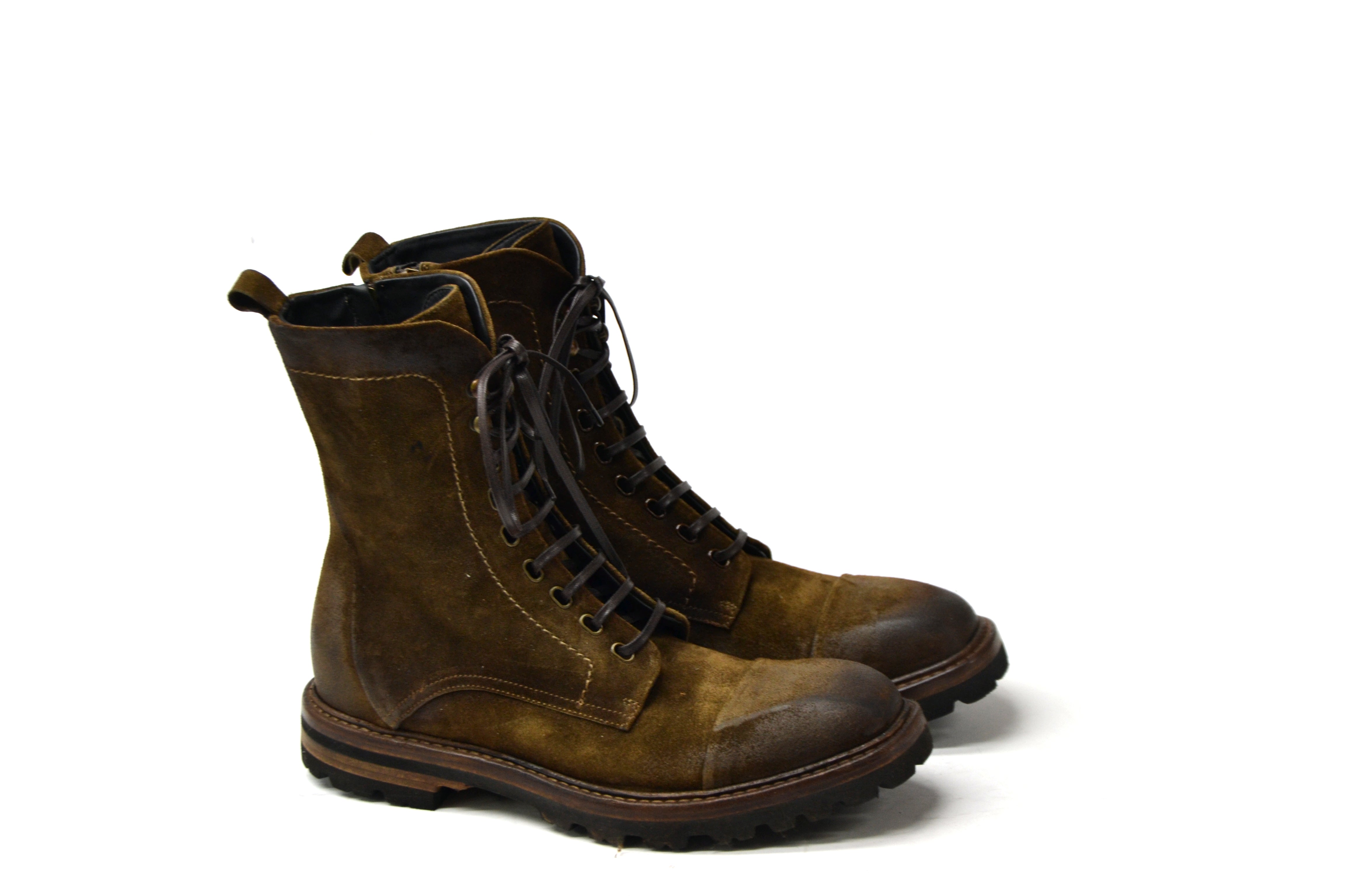 LETZTES PAAR 42 - MILITÄRSTIEFEL AUS WILDLEDER