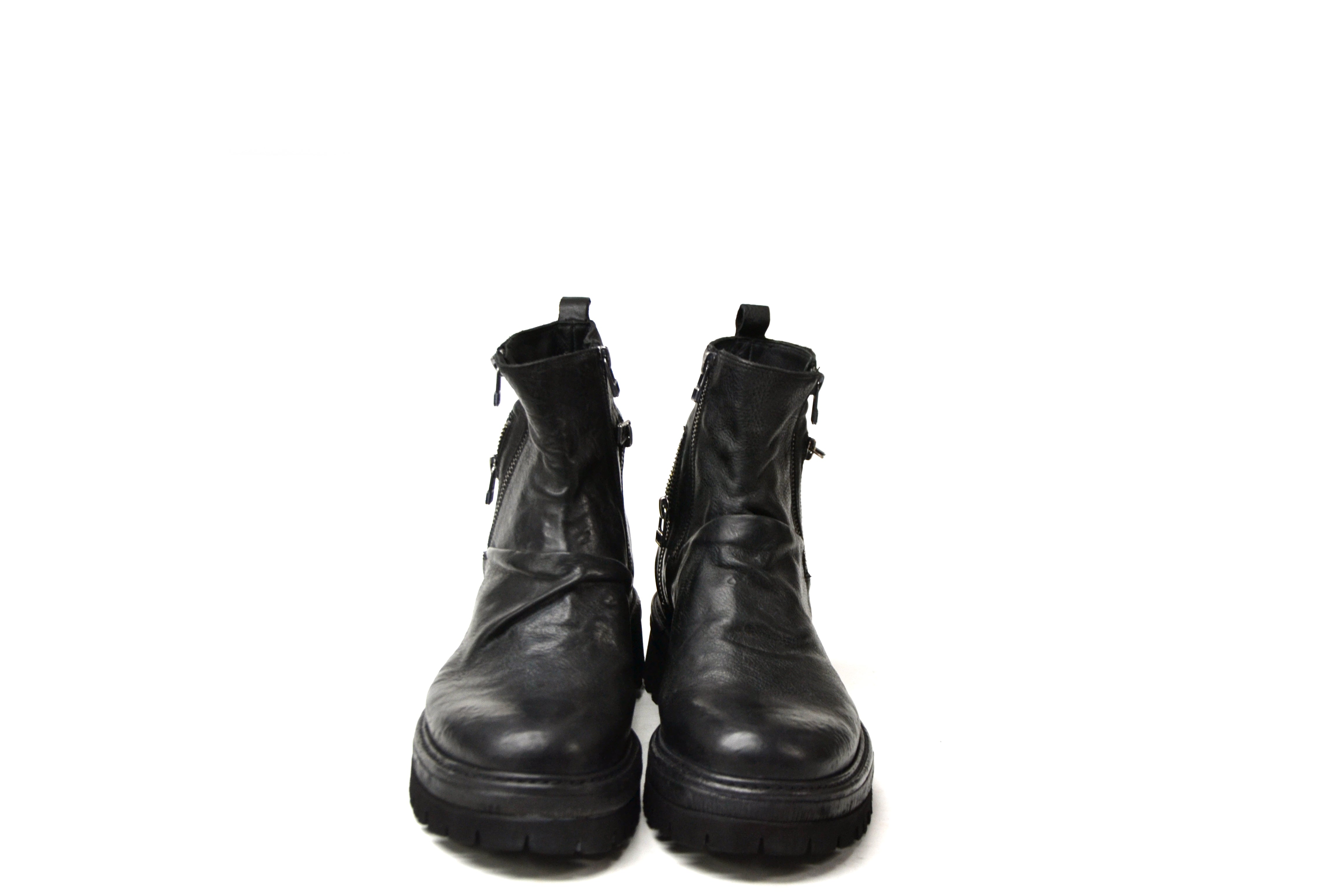 NIKITA SCHWARZE STIEFELETTEN MIT REISSVERSCHLUSS