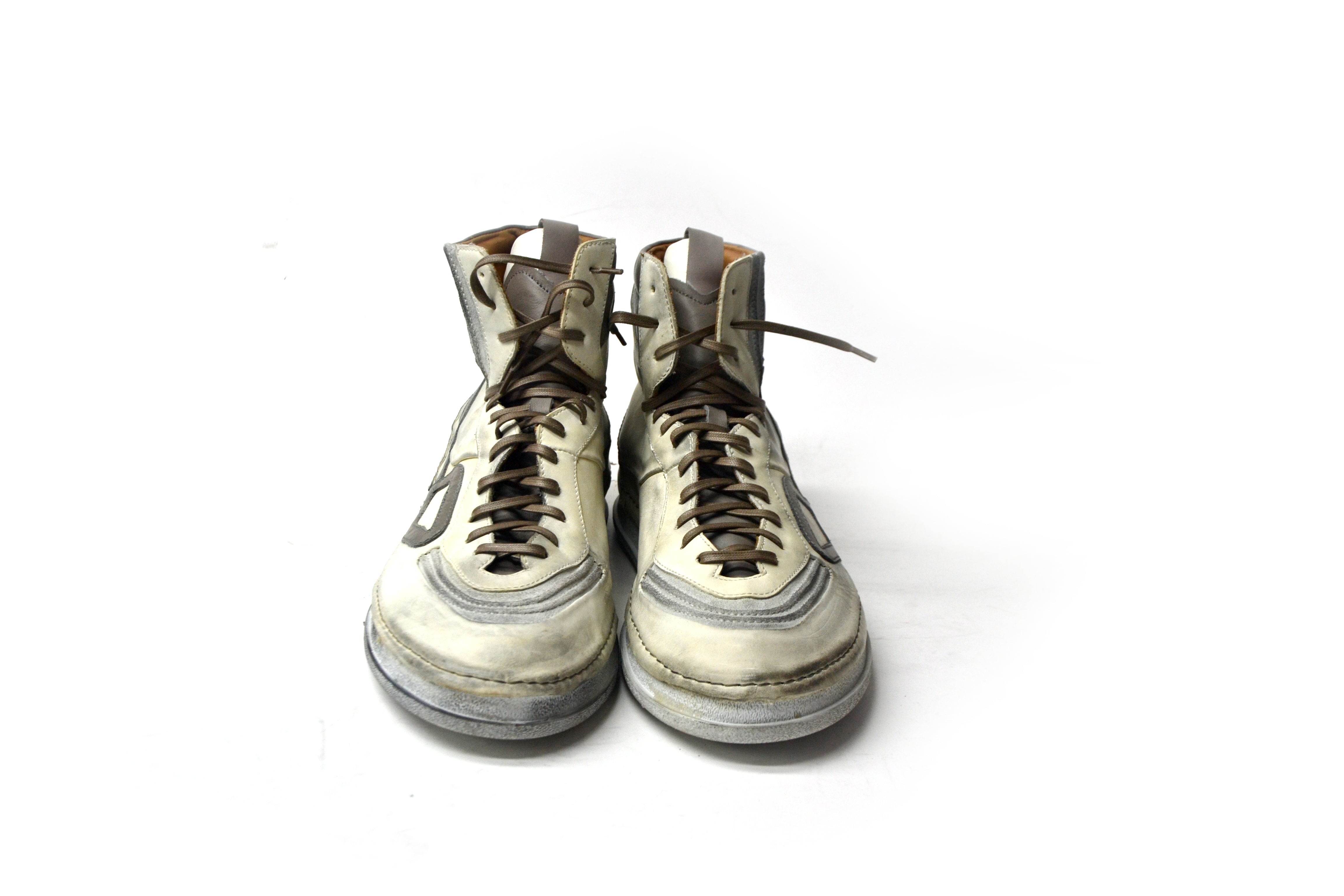 LETZTES PAAR 42 - SCHMUTZIG WEISSE HOHE SNEAKER