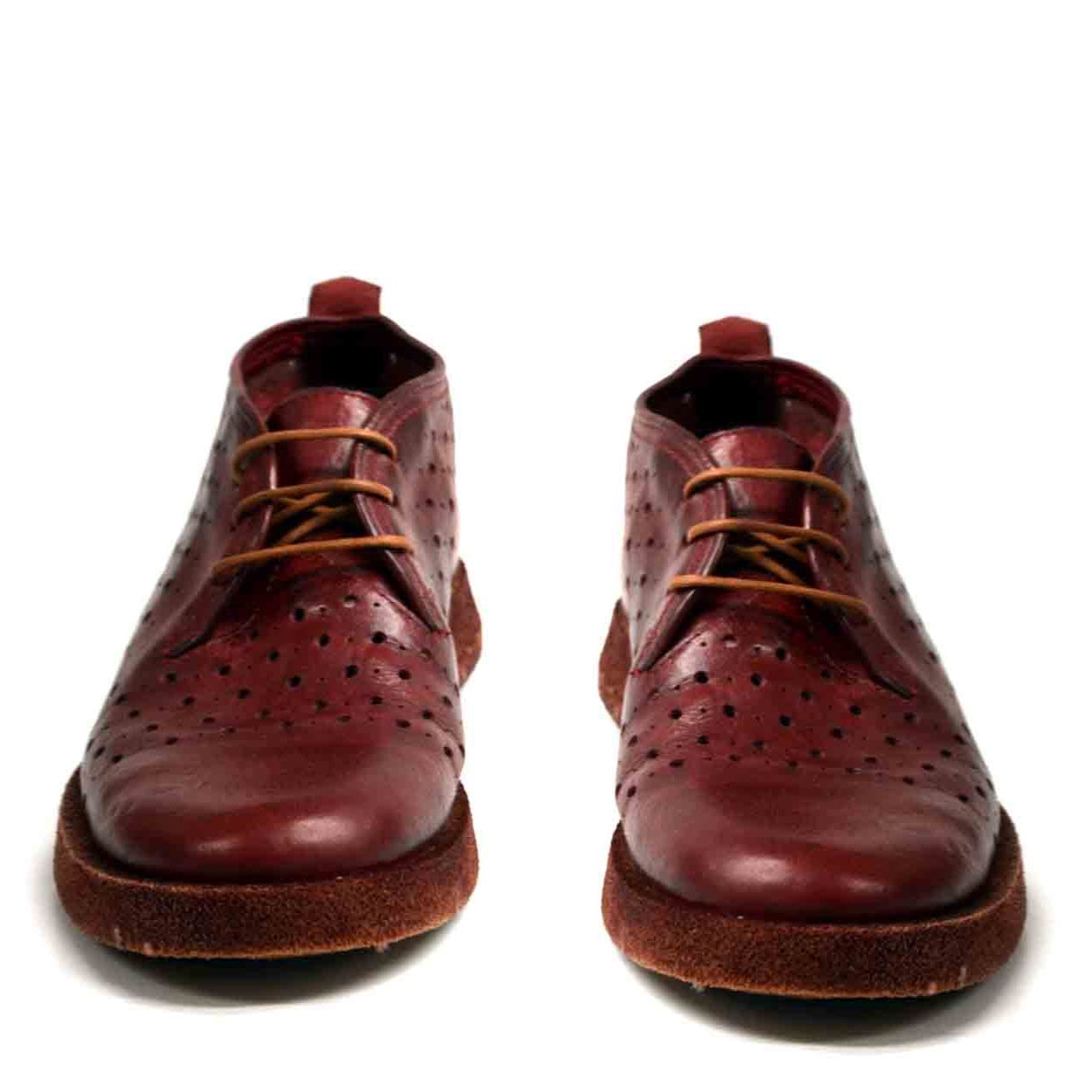 PERFORATED RED RUBREX SHOES
