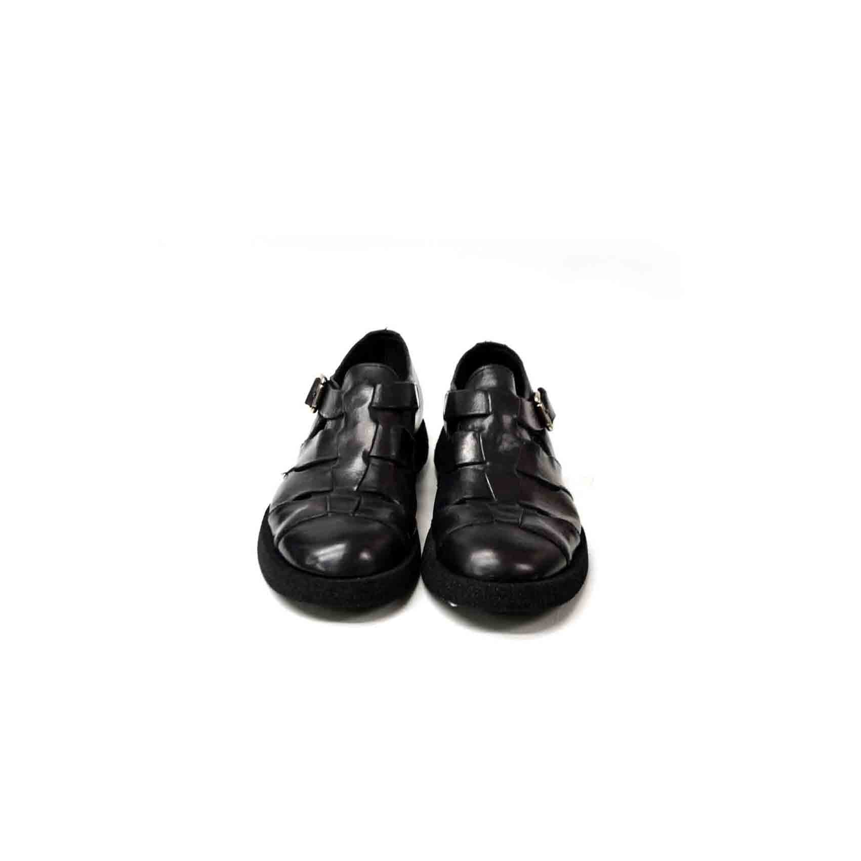 SCHWARZE RUBREX-SANDALEN MIT SCHNALLE