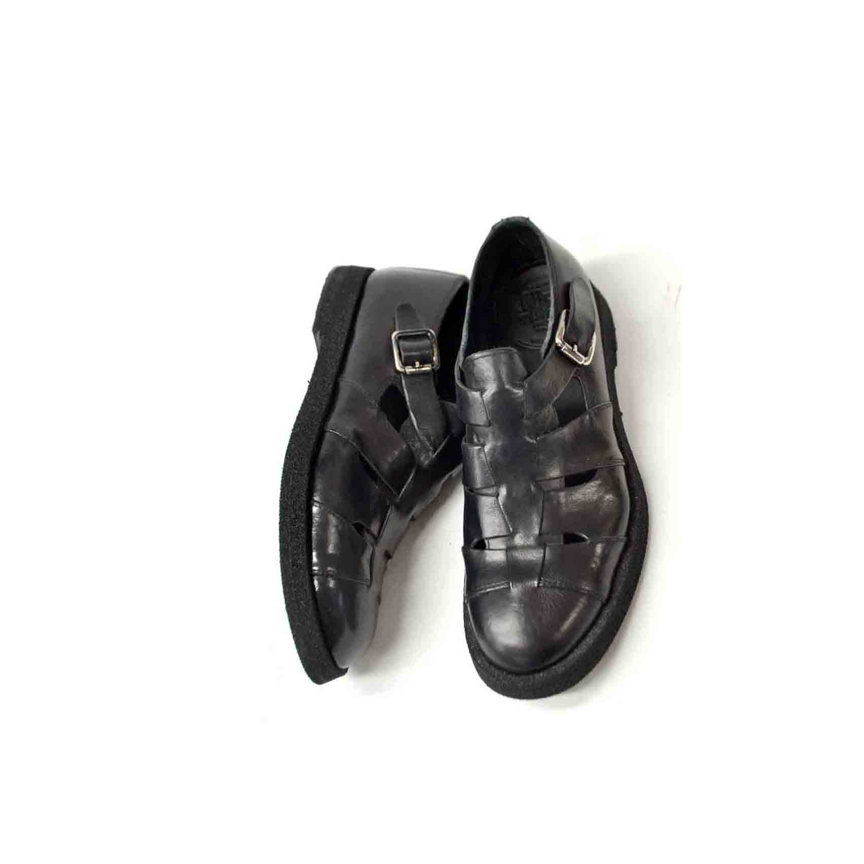SCHWARZE RUBREX-SANDALEN MIT SCHNALLE