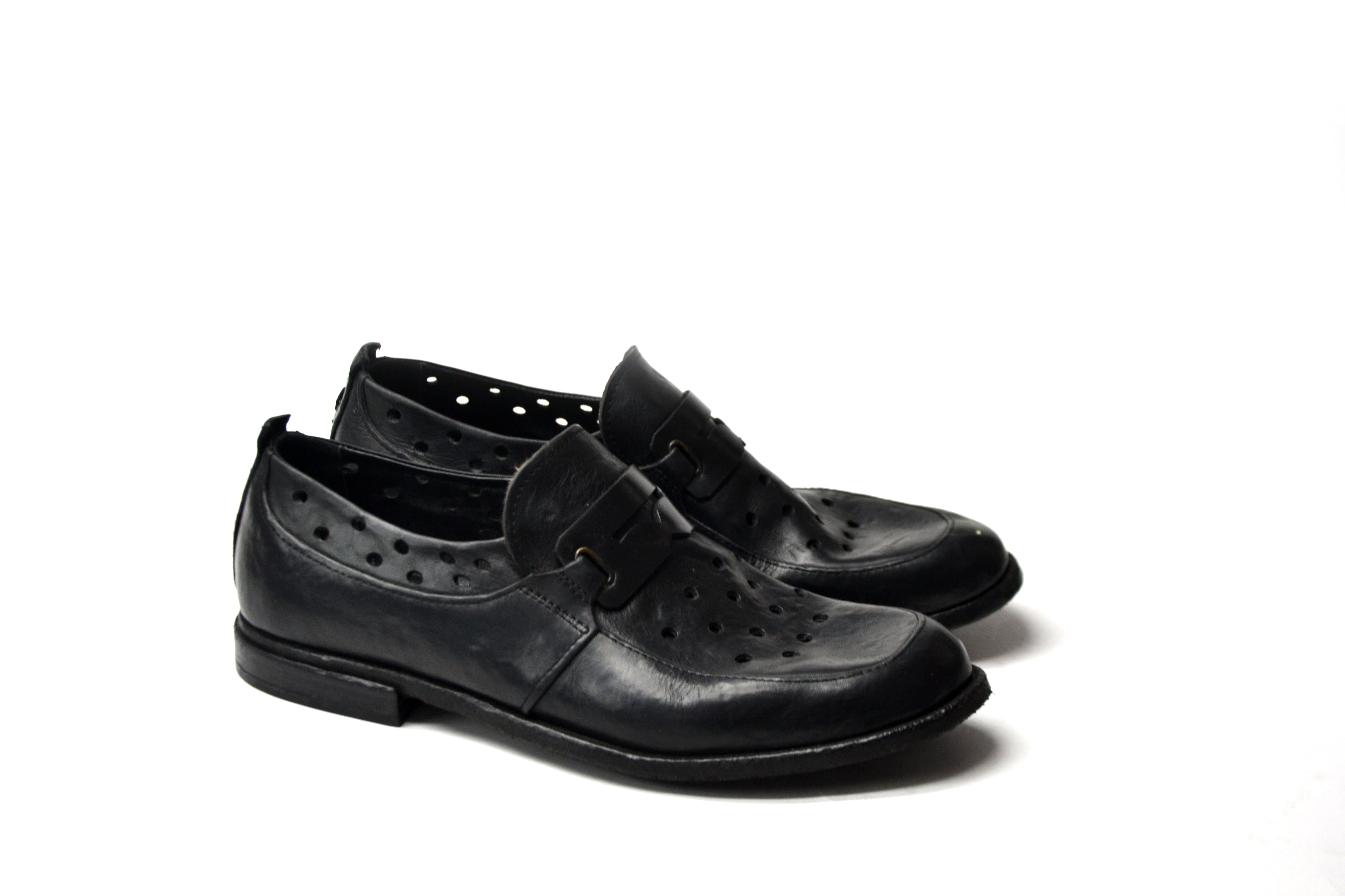 HAMPTONS SCHWARZE LEDERLOAFERS