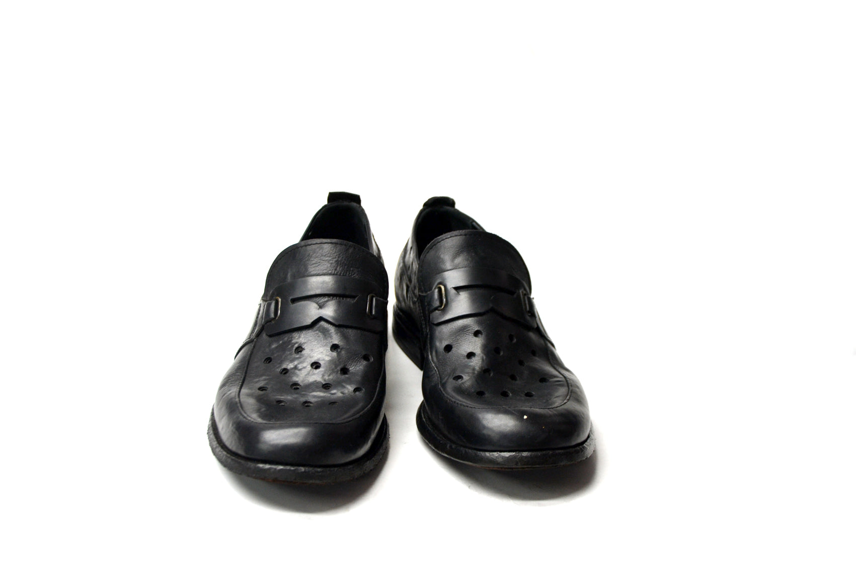 HAMPTONS SCHWARZE LEDERLOAFERS