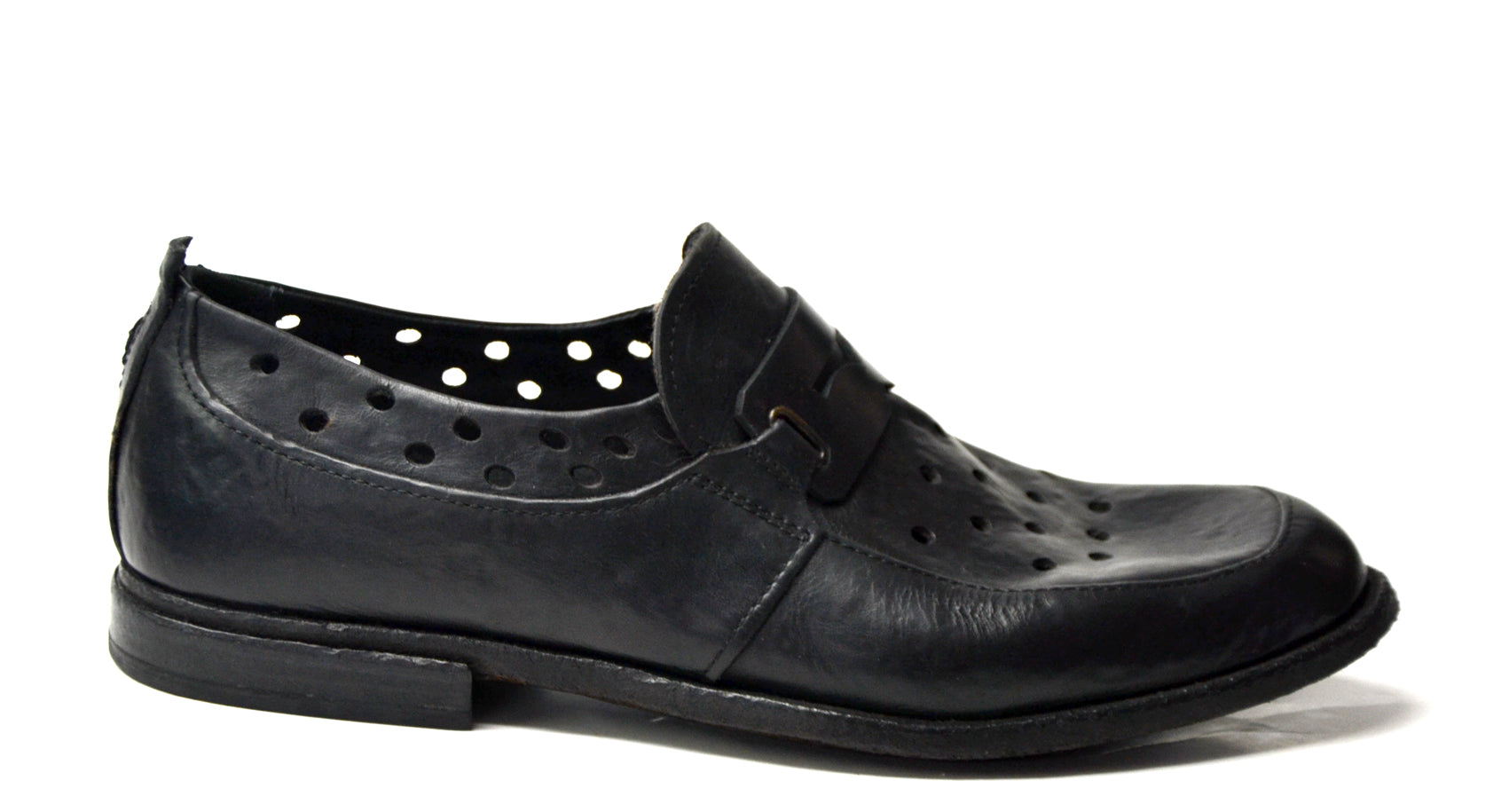 HAMPTONS SCHWARZE LEDERLOAFERS