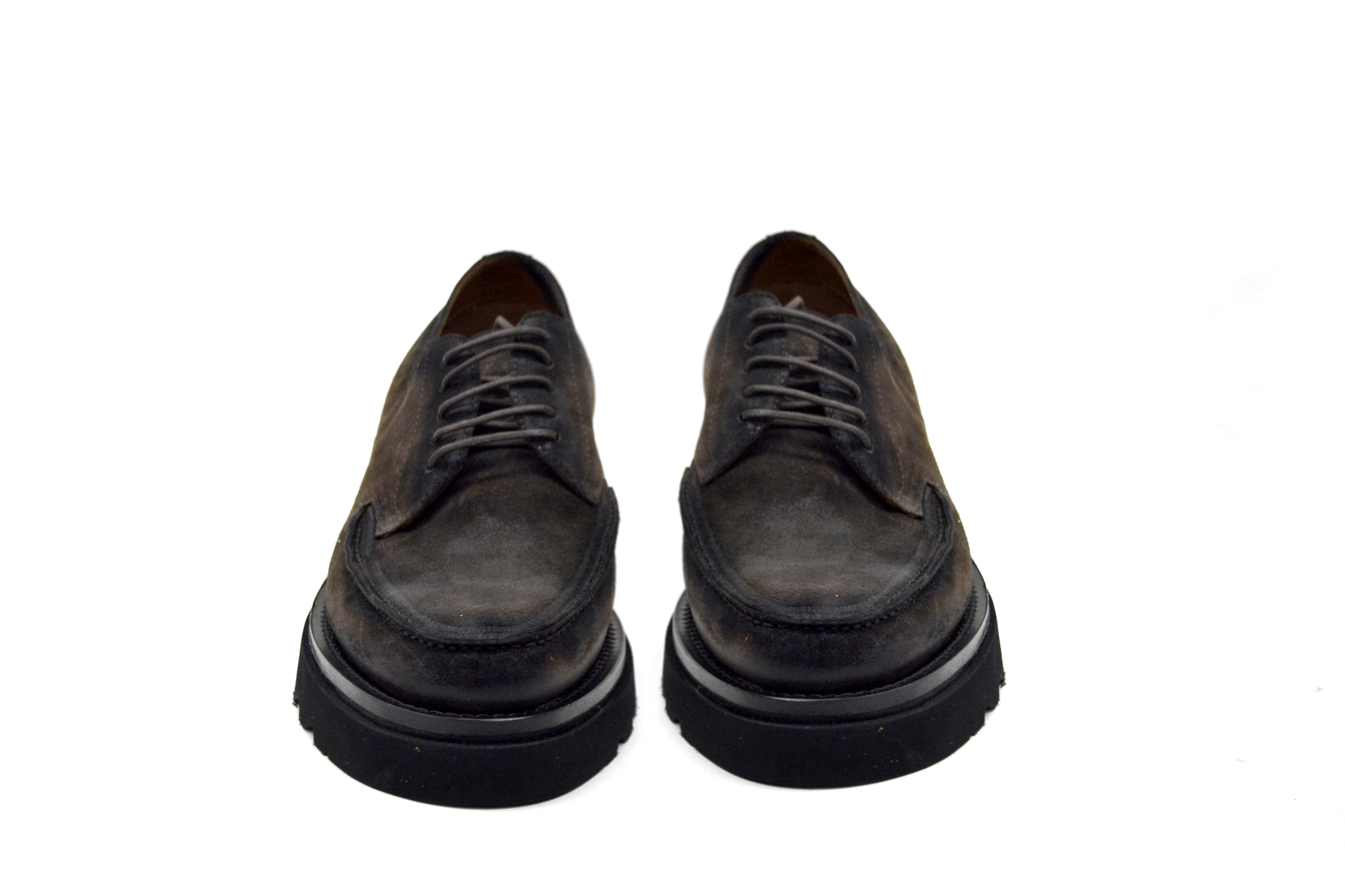 LAST PAIR 42- SQUARED DERBY SUEDE OR BLACK