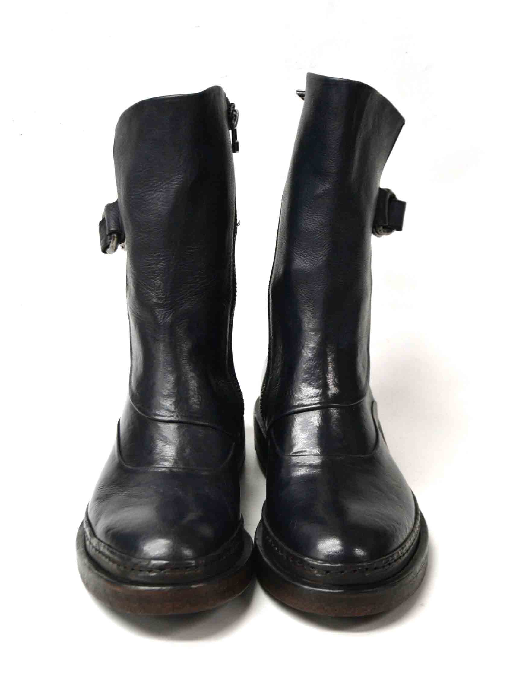 DUCATI – Schwarze Bikerstiefel mit Reißverschluss
