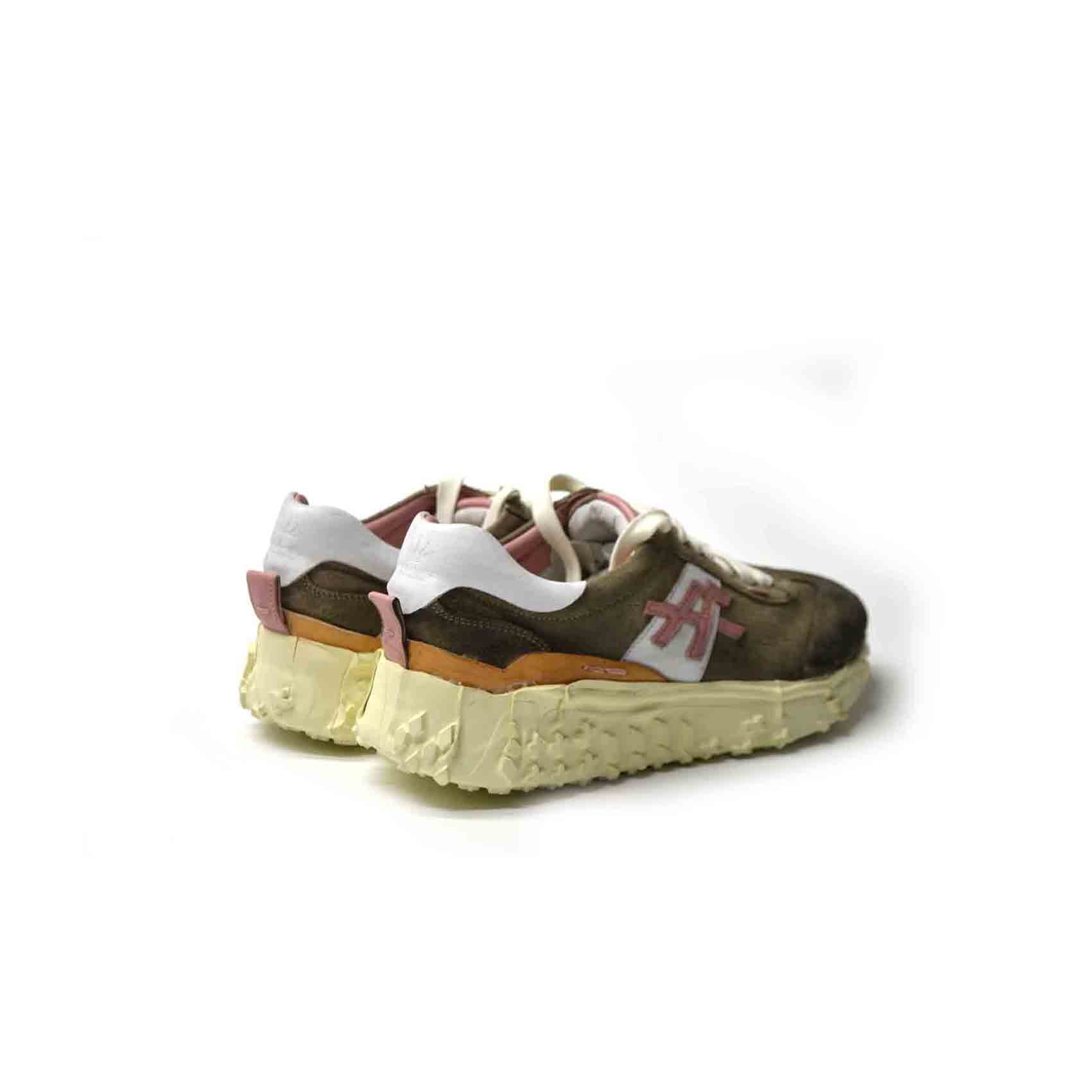 AF LUXURY RUNNERS IN BROWN/PINK