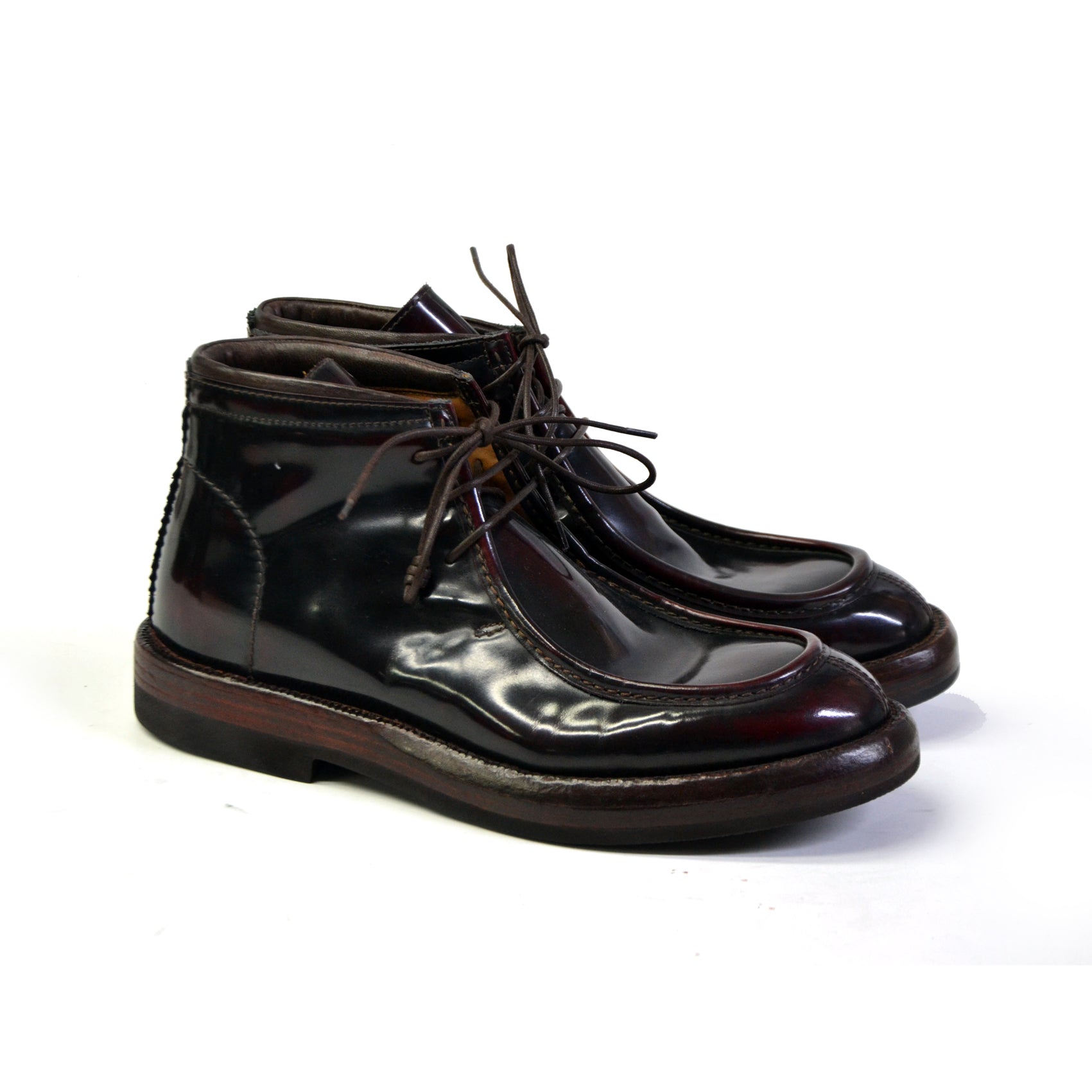 PARABOT CHUKKA-STIEFEL MIT SCHNÜRUNG IN ROYAL BORDEAUX
