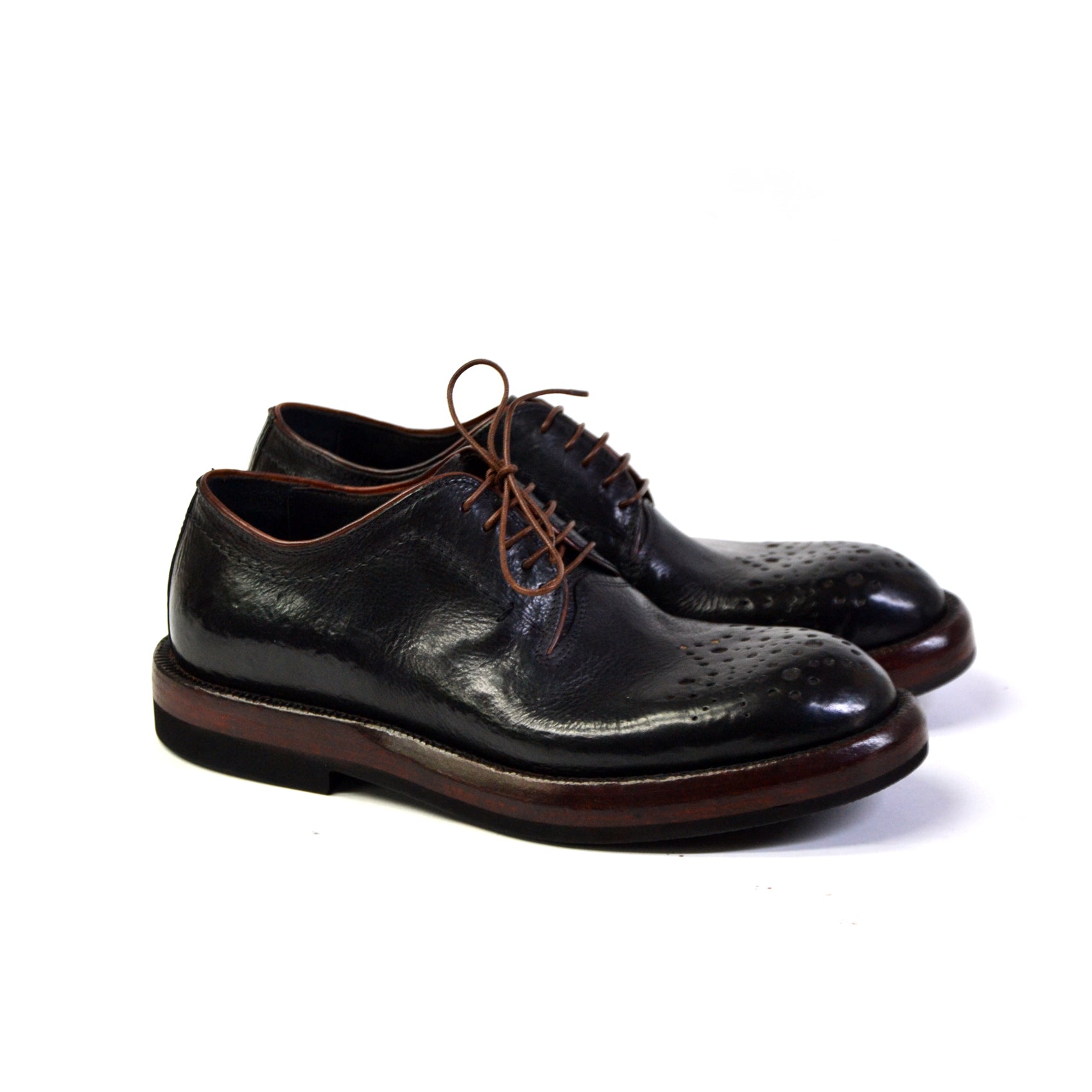 ROYAL SCHWARZ-BRAUN DERBY-SCHUHE