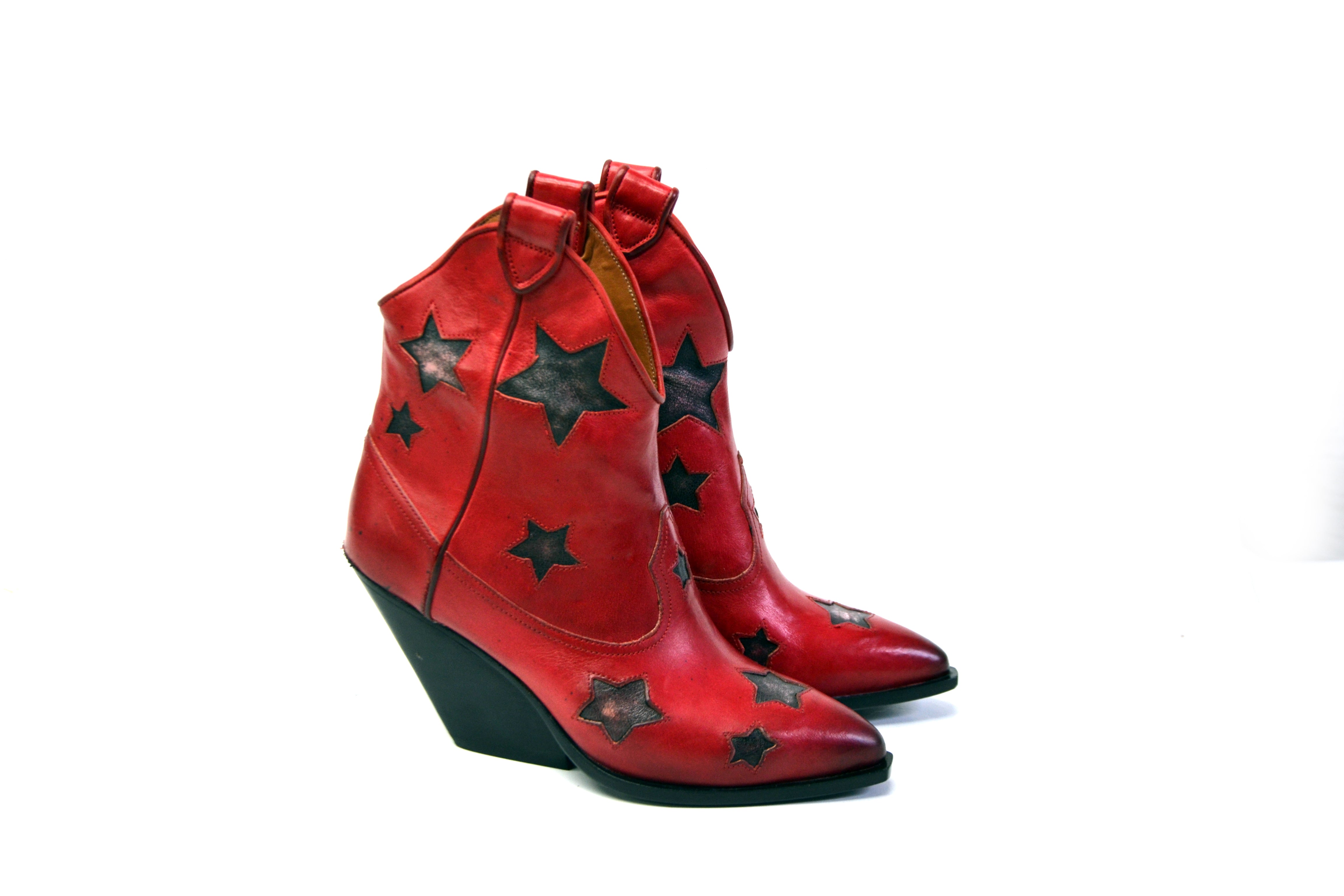 HOLLYWOOD LOW RED BOOTS