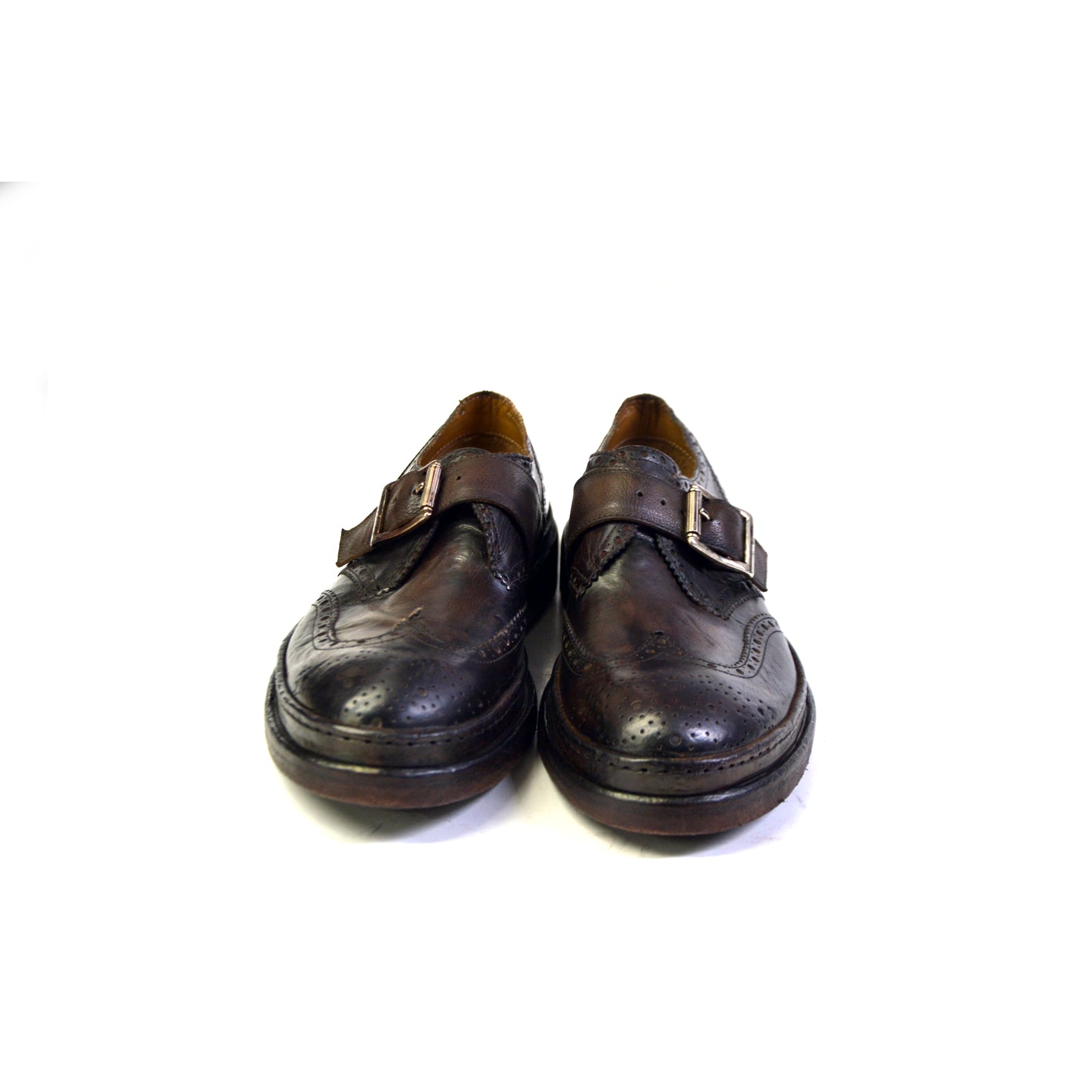 LAST PAIRS 41/42/43-KEVIN BUCKLED SHOES IN GREEN OR BROWN