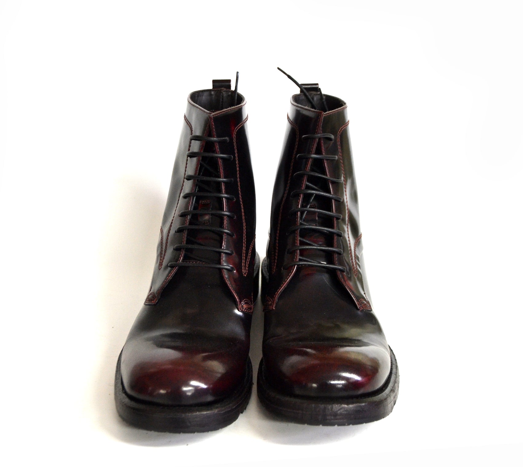 LAST PAIR 42- SHINY BORDEAUX BOOTS