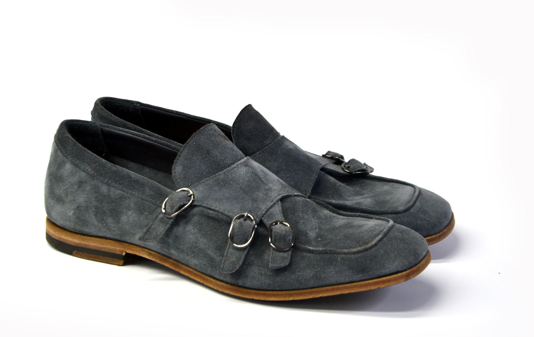 LAST PAIRS 42- KING LOAFERS IN SUEDE GREY OR LEATHER DARK BROWN