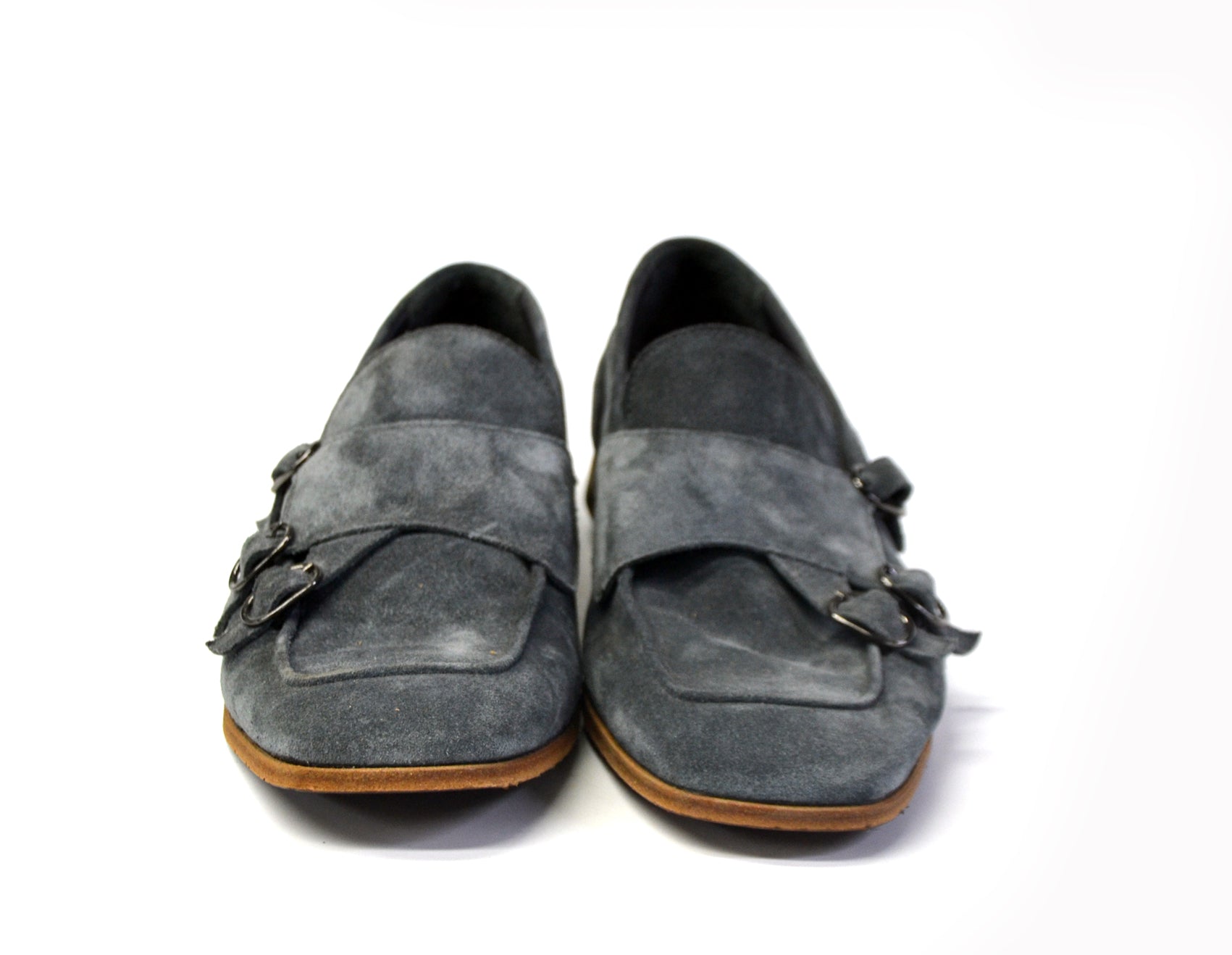 LAST PAIRS 42- KING LOAFERS IN SUEDE GREY OR LEATHER DARK BROWN