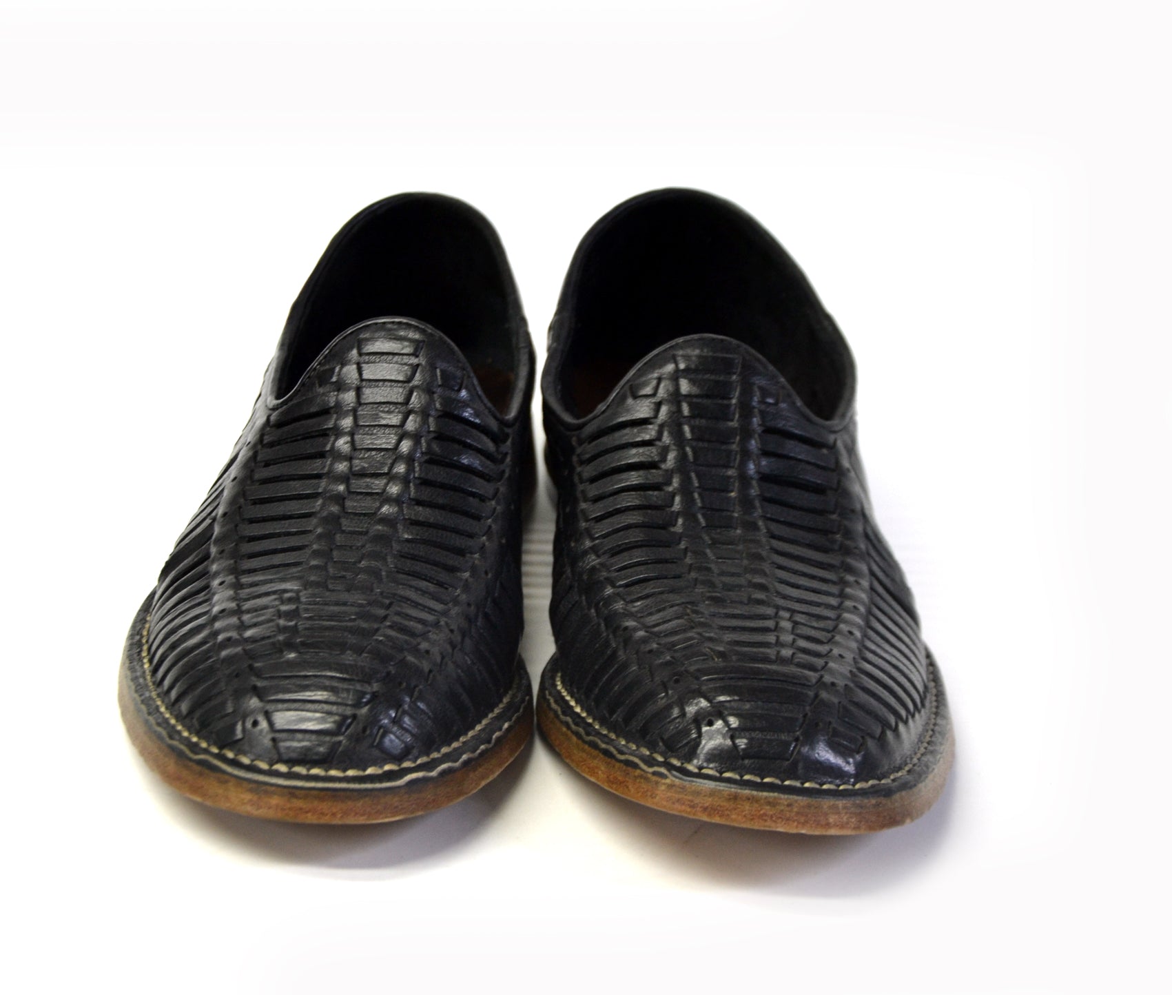 LAST PAIRS 42-SUMMER CUT-OUT LOAFERS IN COGNAC OR BLACK