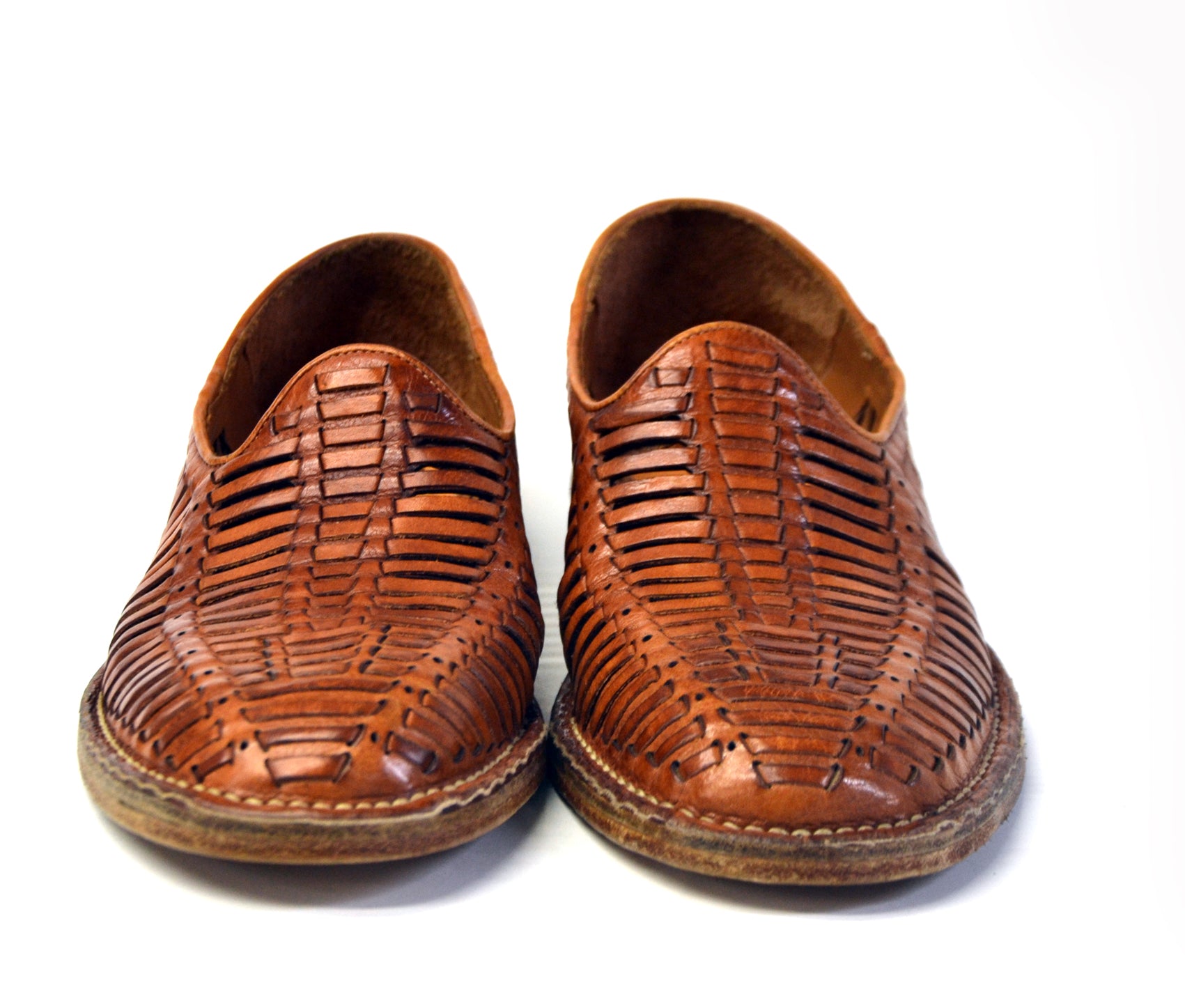 LAST PAIRS 42-SUMMER CUT-OUT LOAFERS IN COGNAC OR BLACK