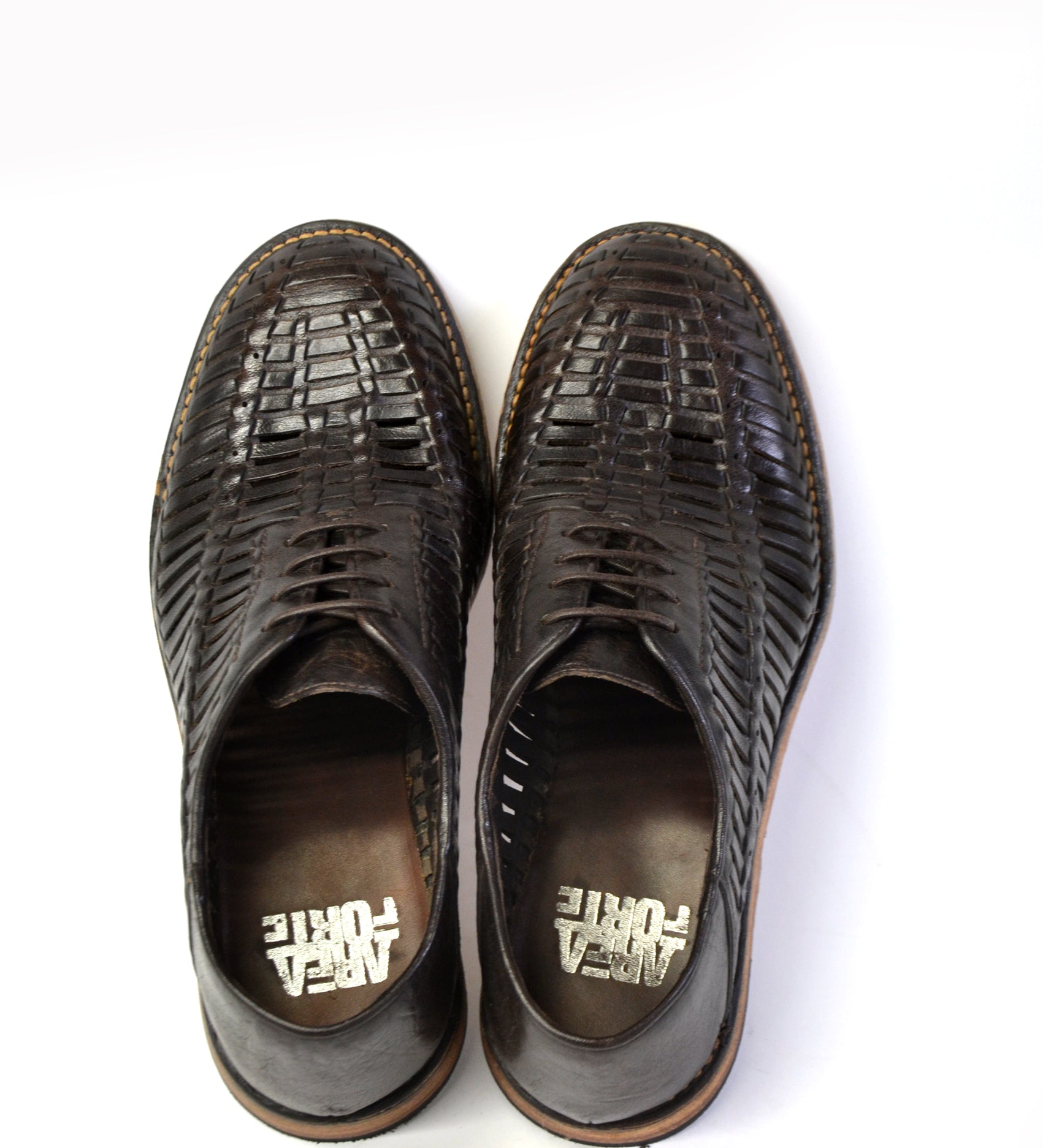 LAST PAIR 42-SUMMER CUT-OUT OXFORDS IN RED OR DARK BROWN