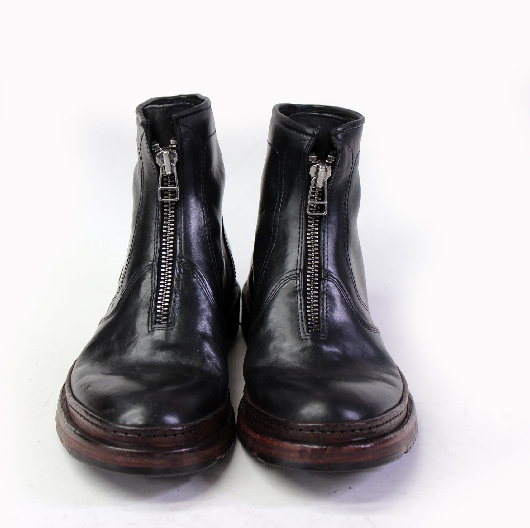Jason Black Front Zip Boots