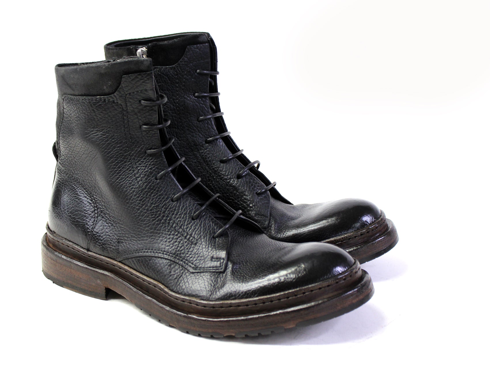 Cody Black Laced Combat Boots
