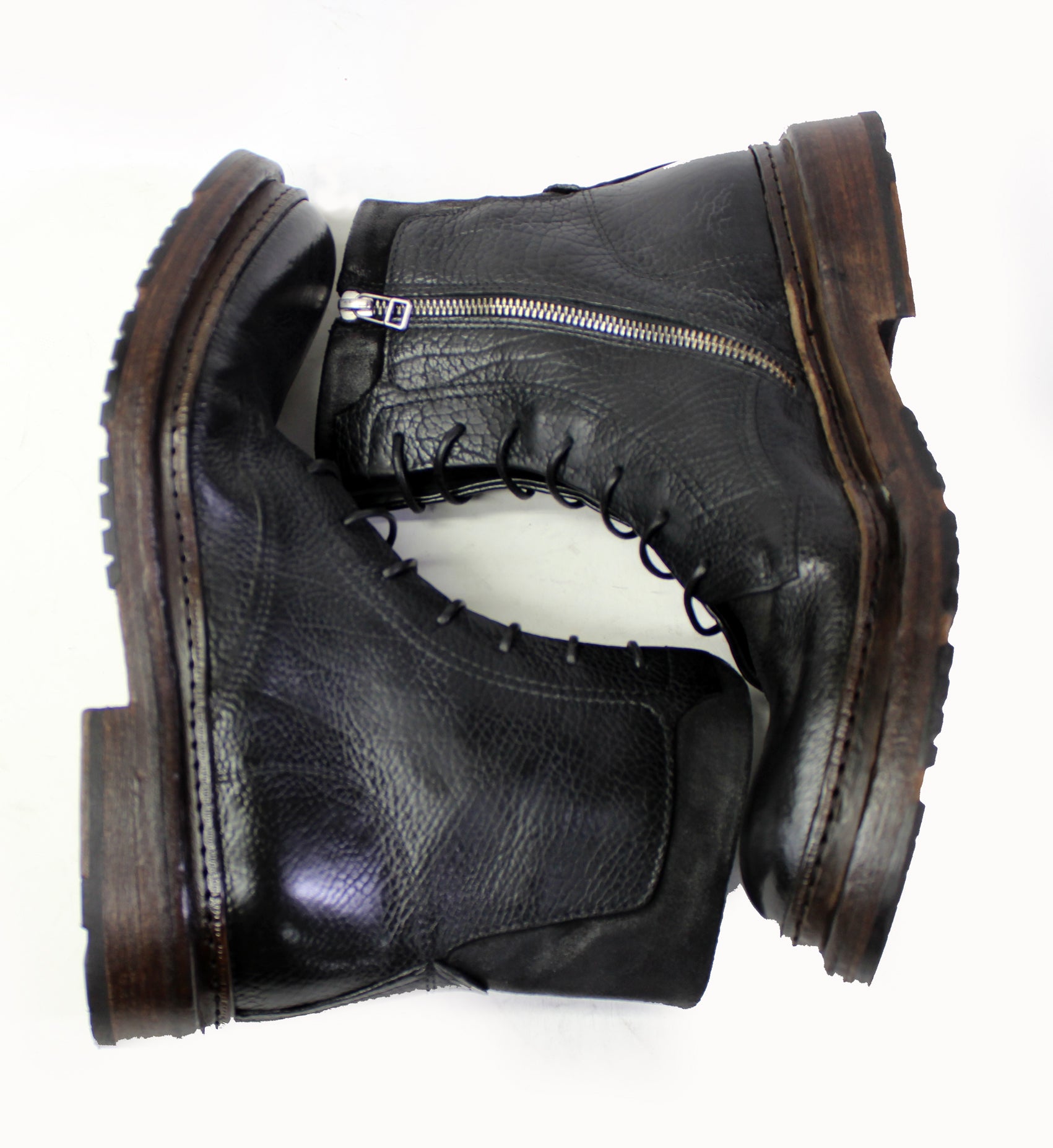 Cody Black Laced Combat Boots