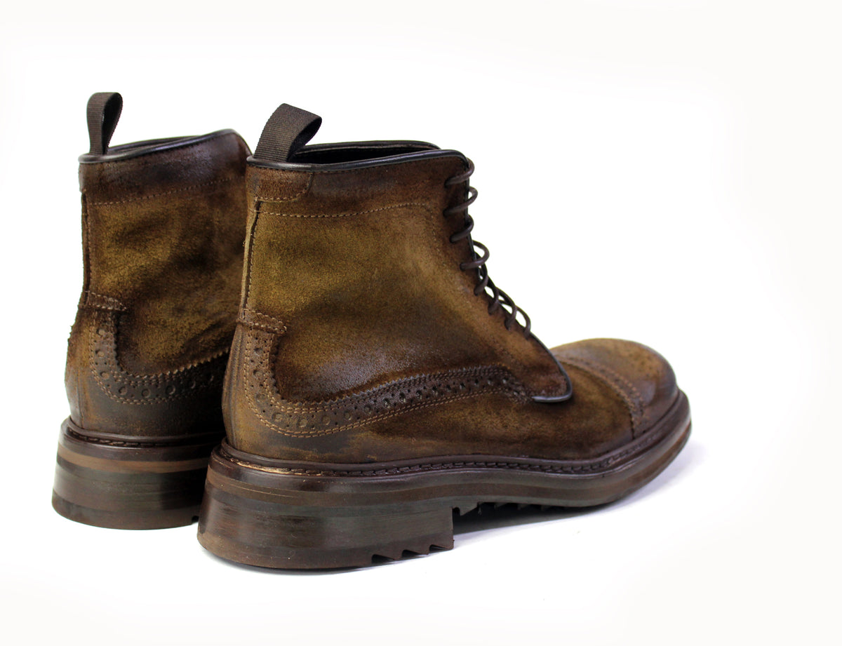 SHARK Suede Laced Ankle Boots
