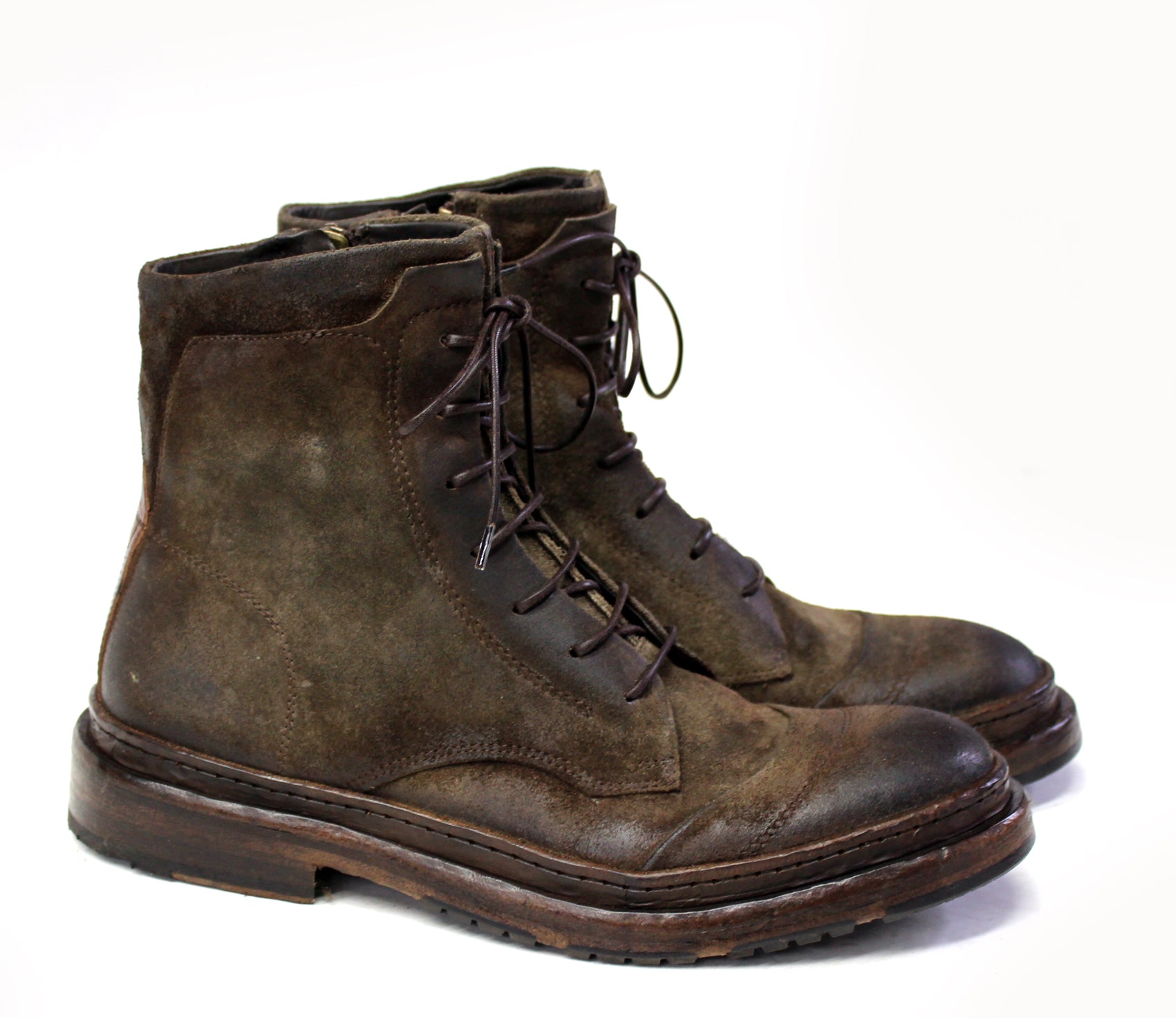 Cody Suede Laced Combat Boots