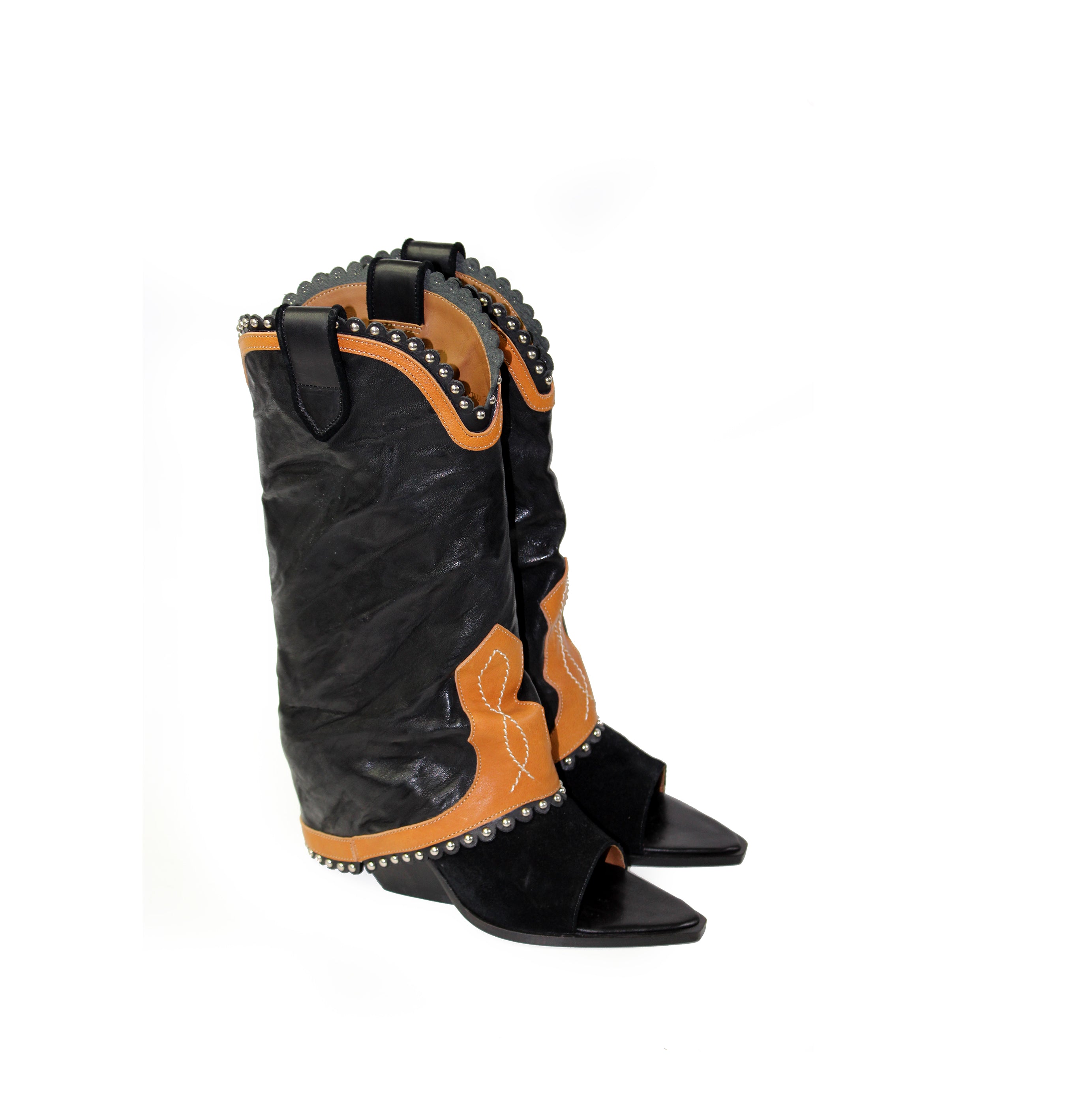 DAKOTA OPEN TOE COWBOY BOOTS