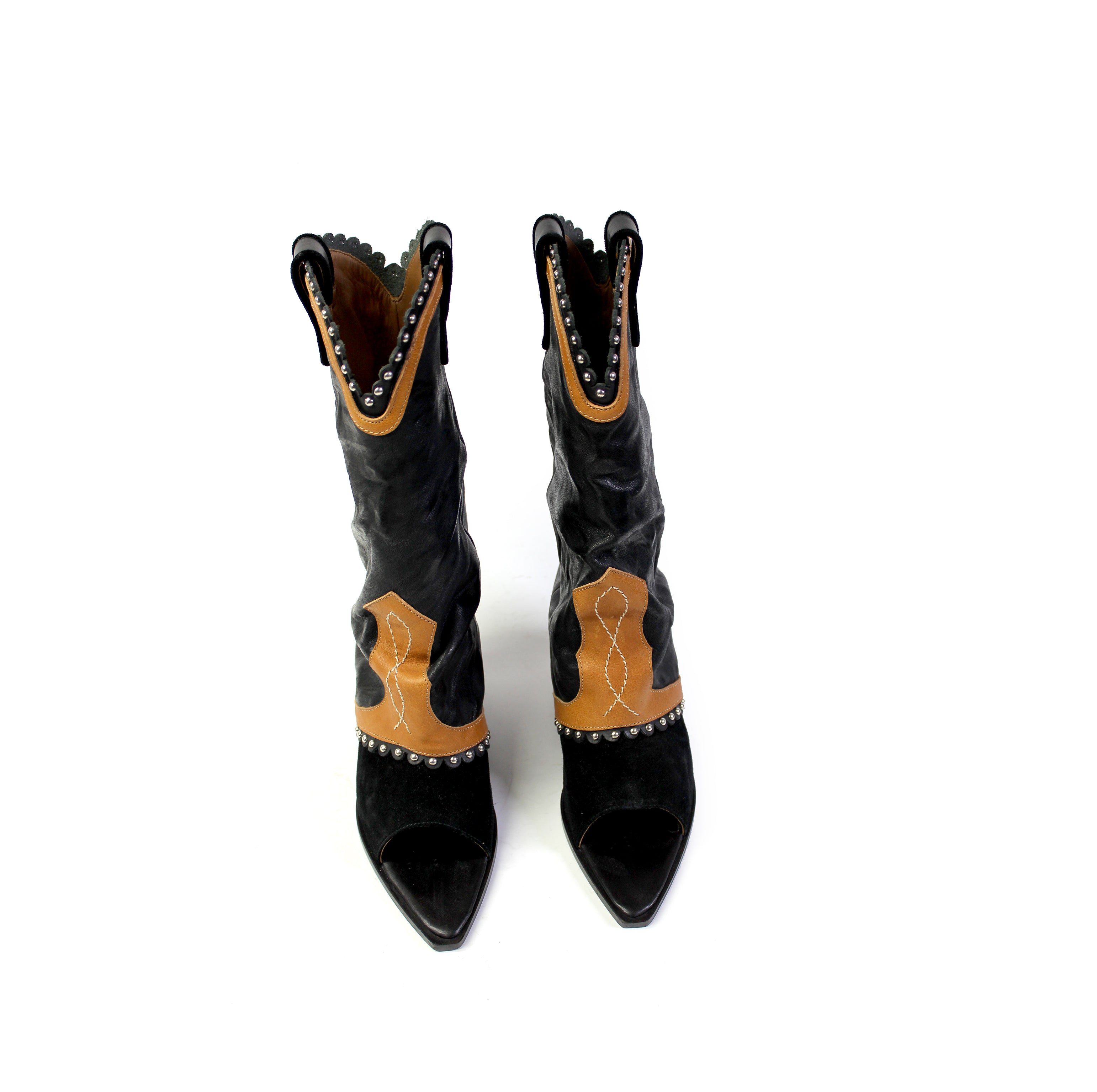 DAKOTA OPEN TOE COWBOY BOOTS