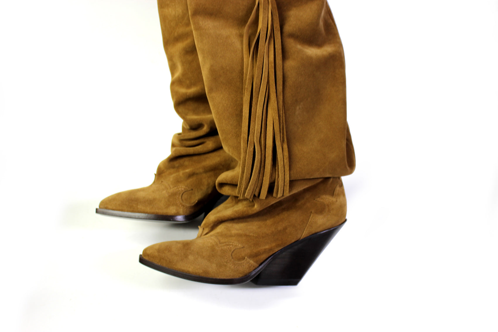 DUSTERA RELAXED HIGH BOOTS SUEDE RHUM