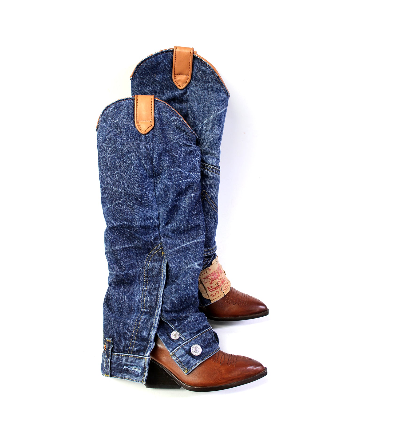 DENIQUE HIGH COWBOY BOOTS