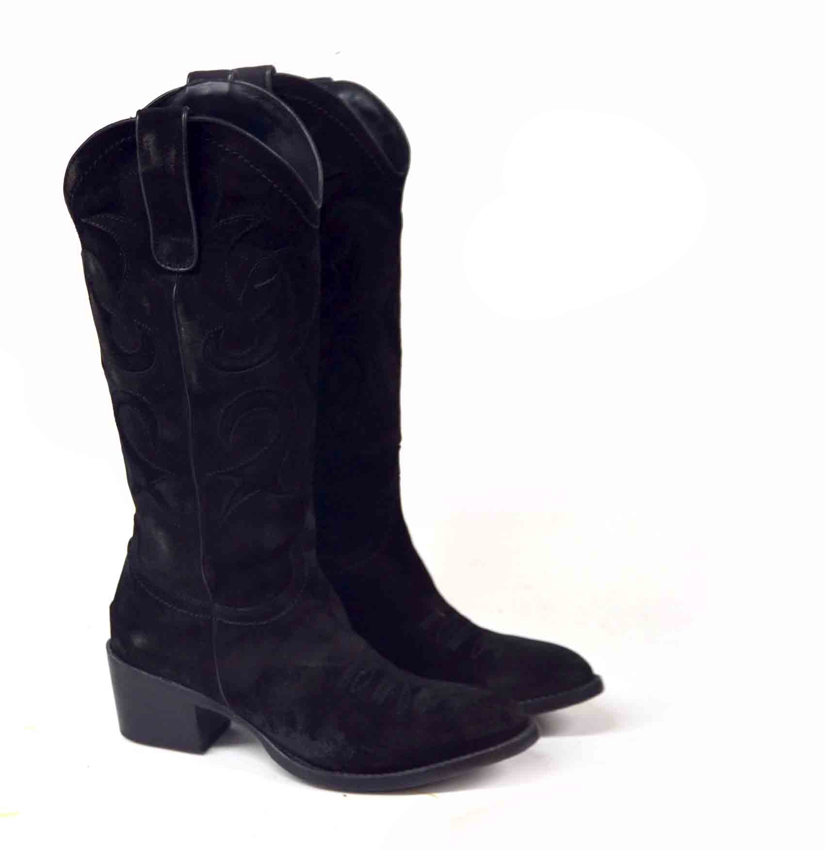 YUKON SUEDE HIGH COWBOY BOOTS
