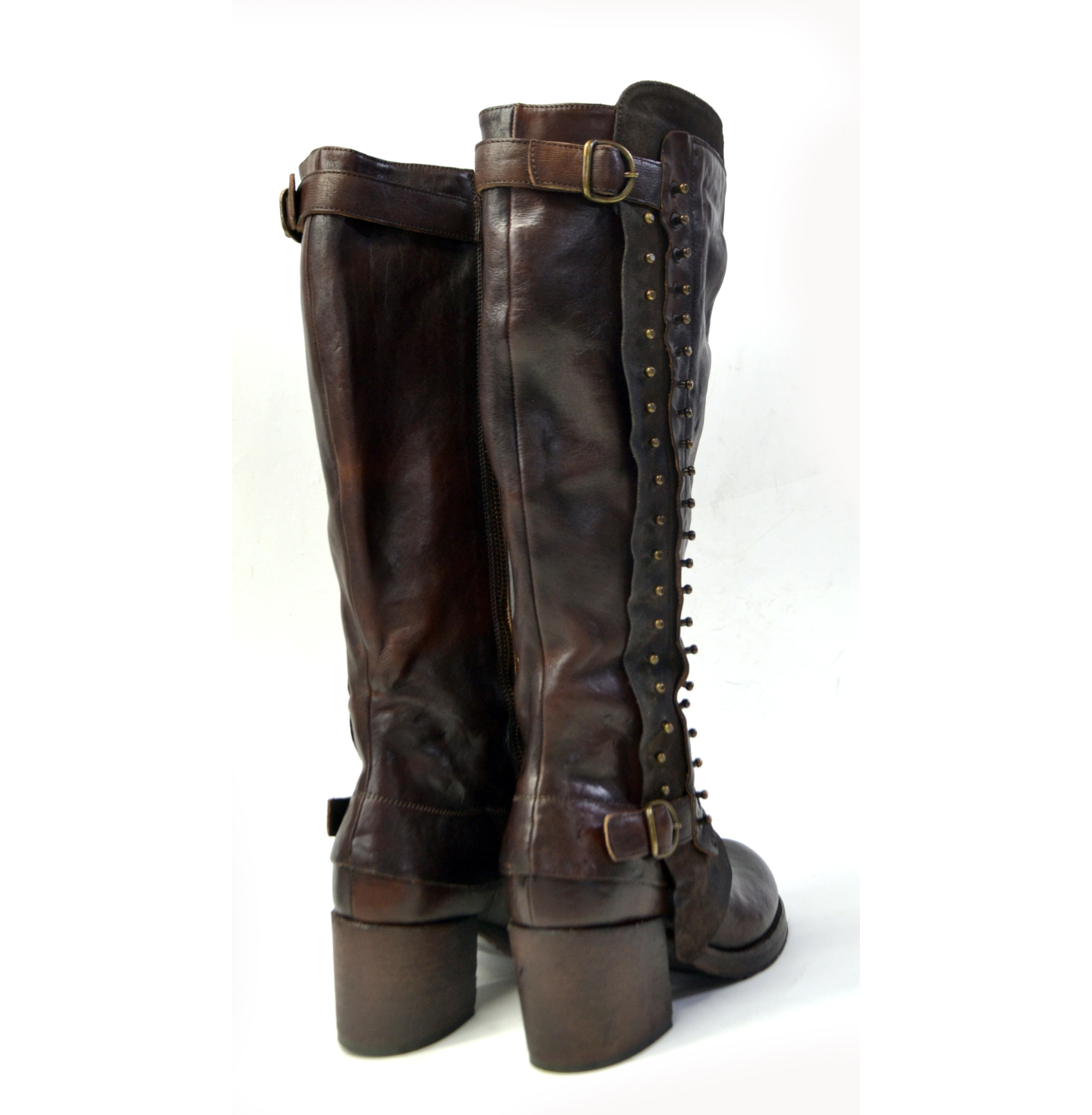 JANICE BROWN HIGH STUDDED BOOTS
