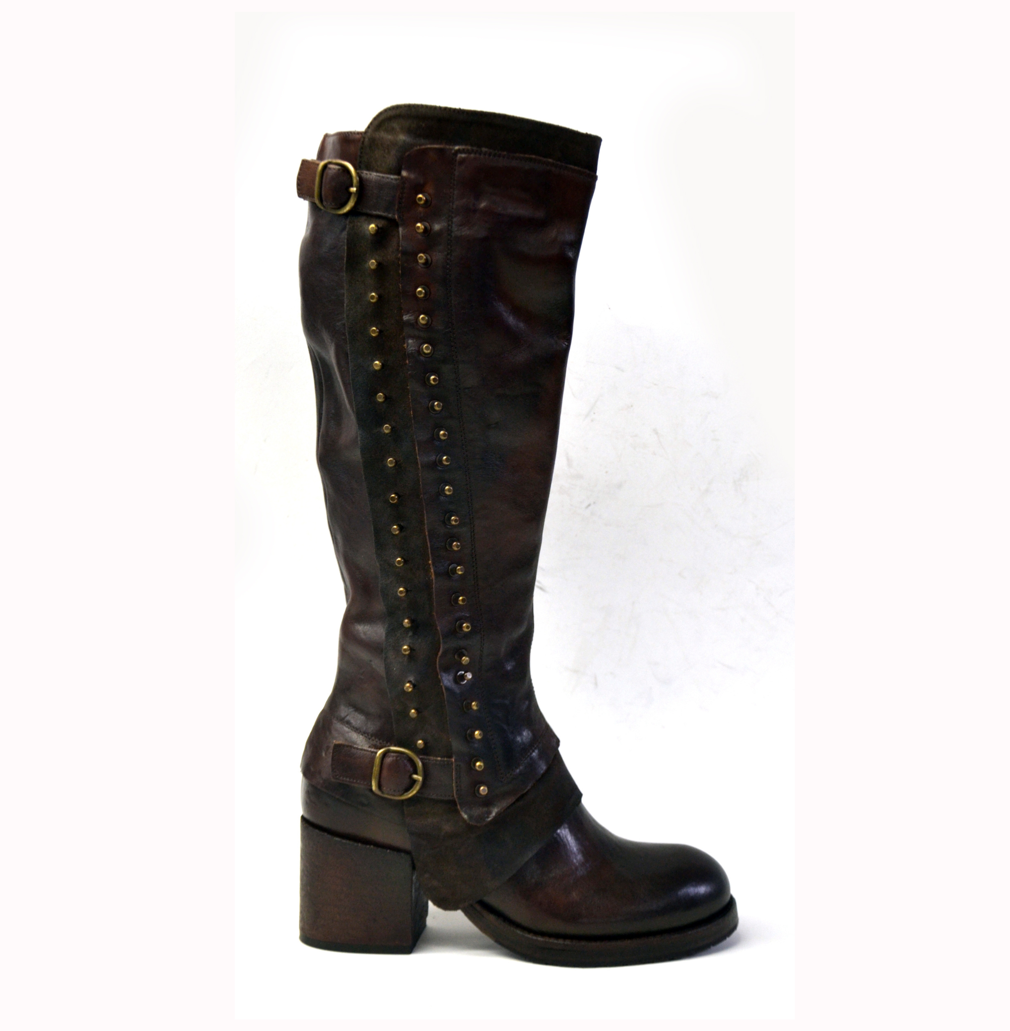 JANICE BROWN HIGH STUDDED BOOTS