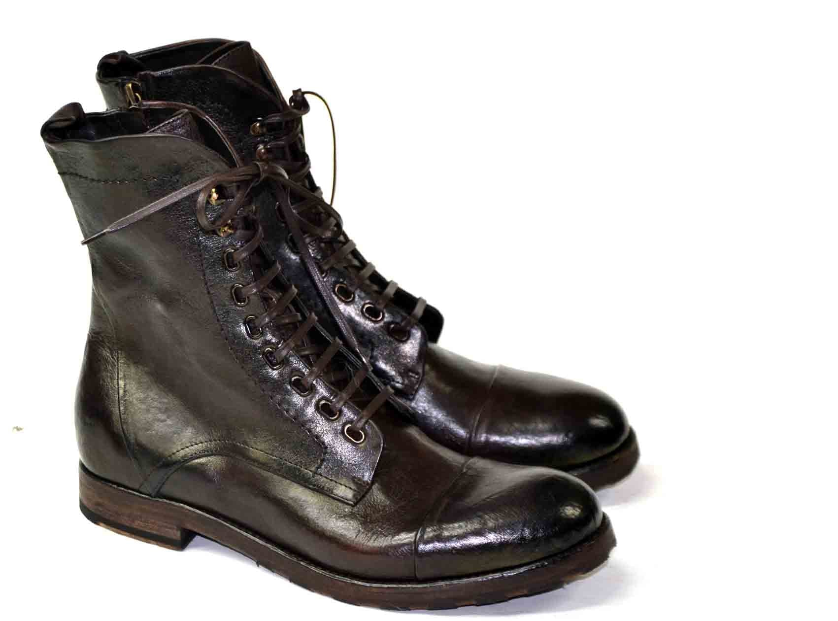 LAST PAIR 43-DARK BROWN COMBAT BOOTS