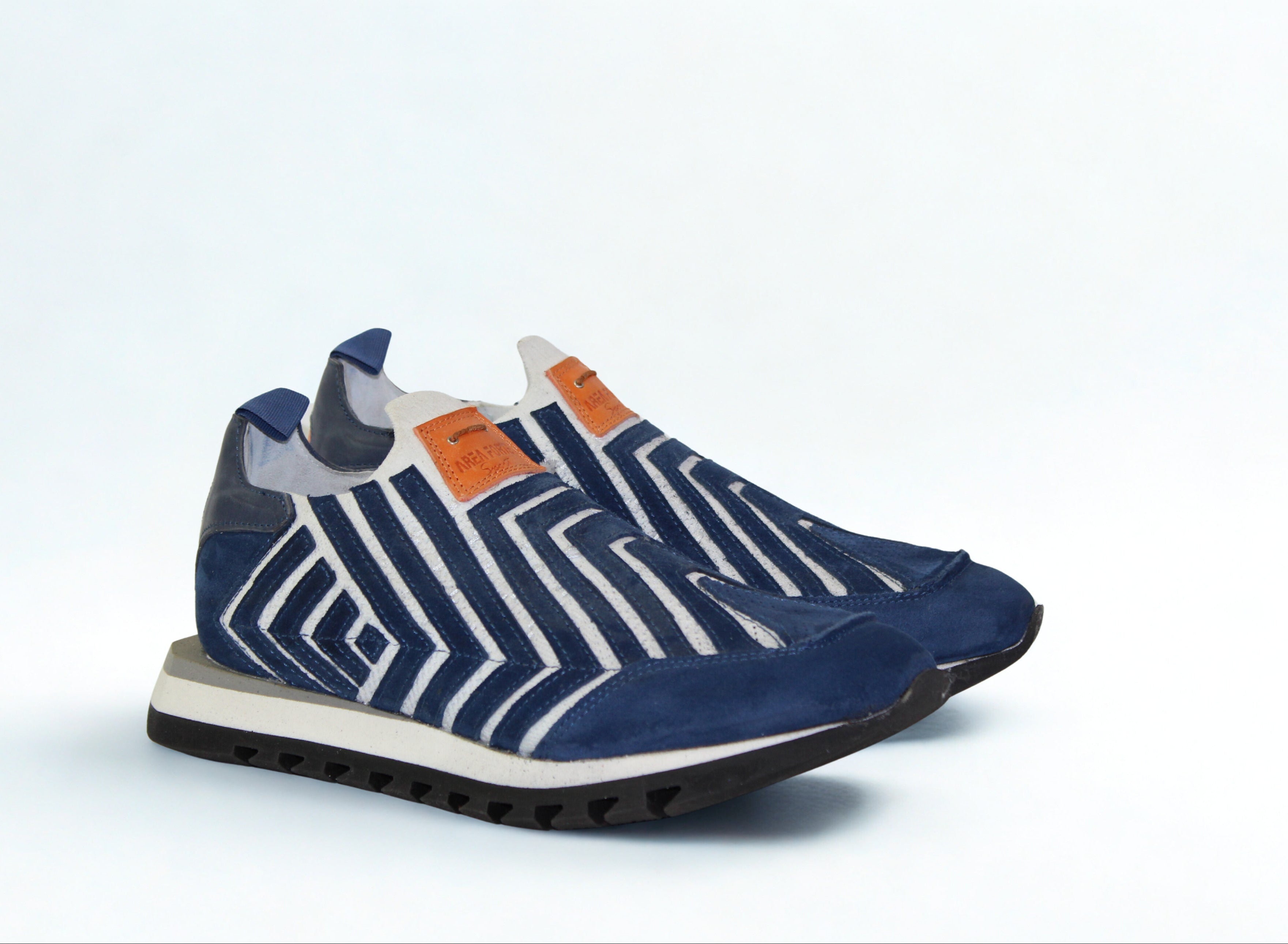 LAST PAIR 42-LACELESS ELASTIC SNEAKERS IN BLUE