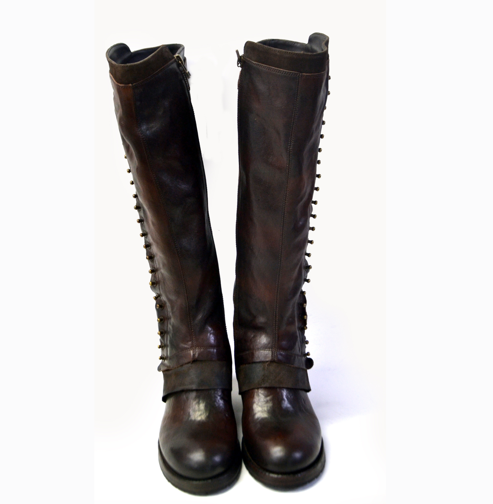 JANICE BROWN HIGH STUDDED BOOTS