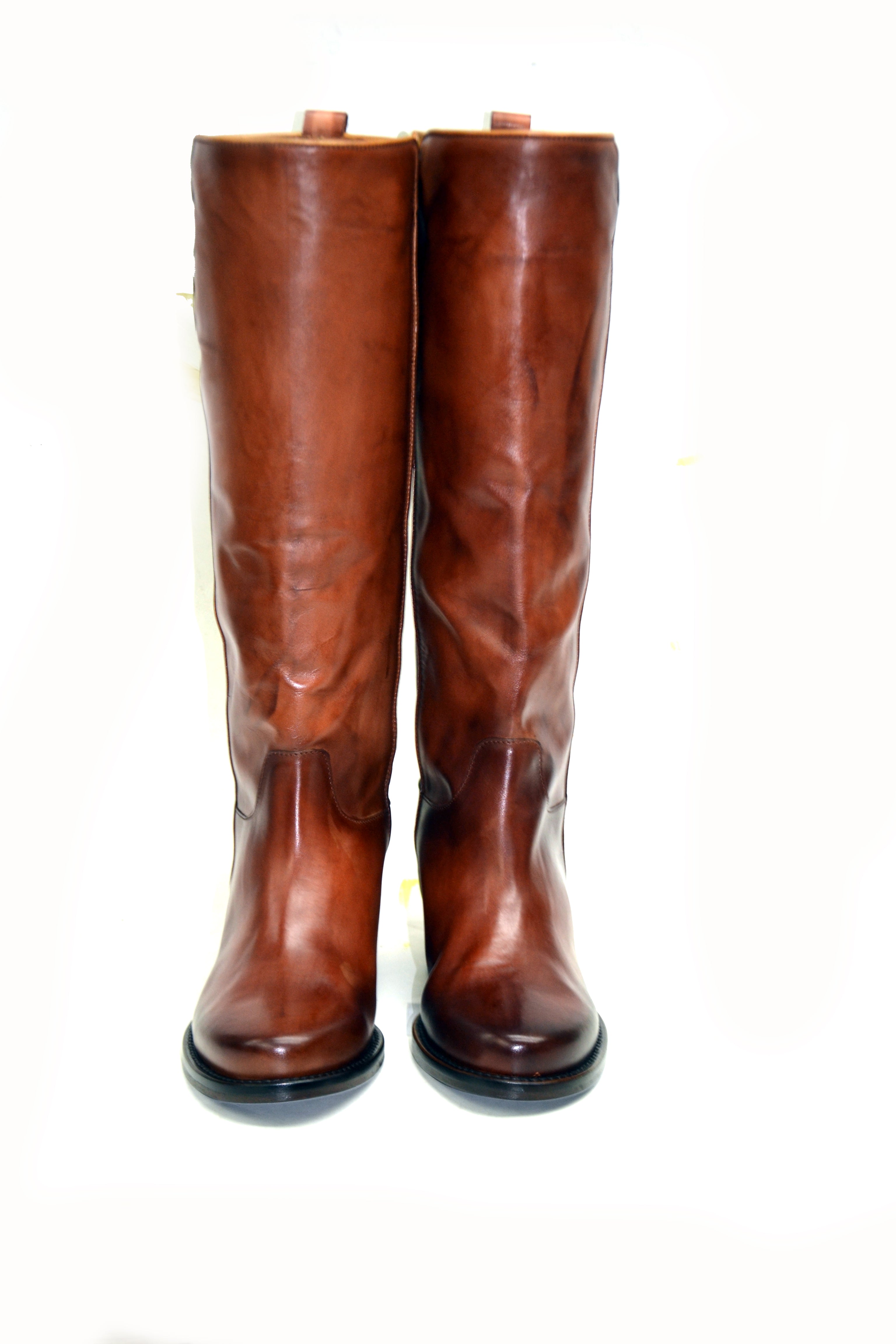 LAST PAIR 37- HORSE BROWN HIGH BOOTS