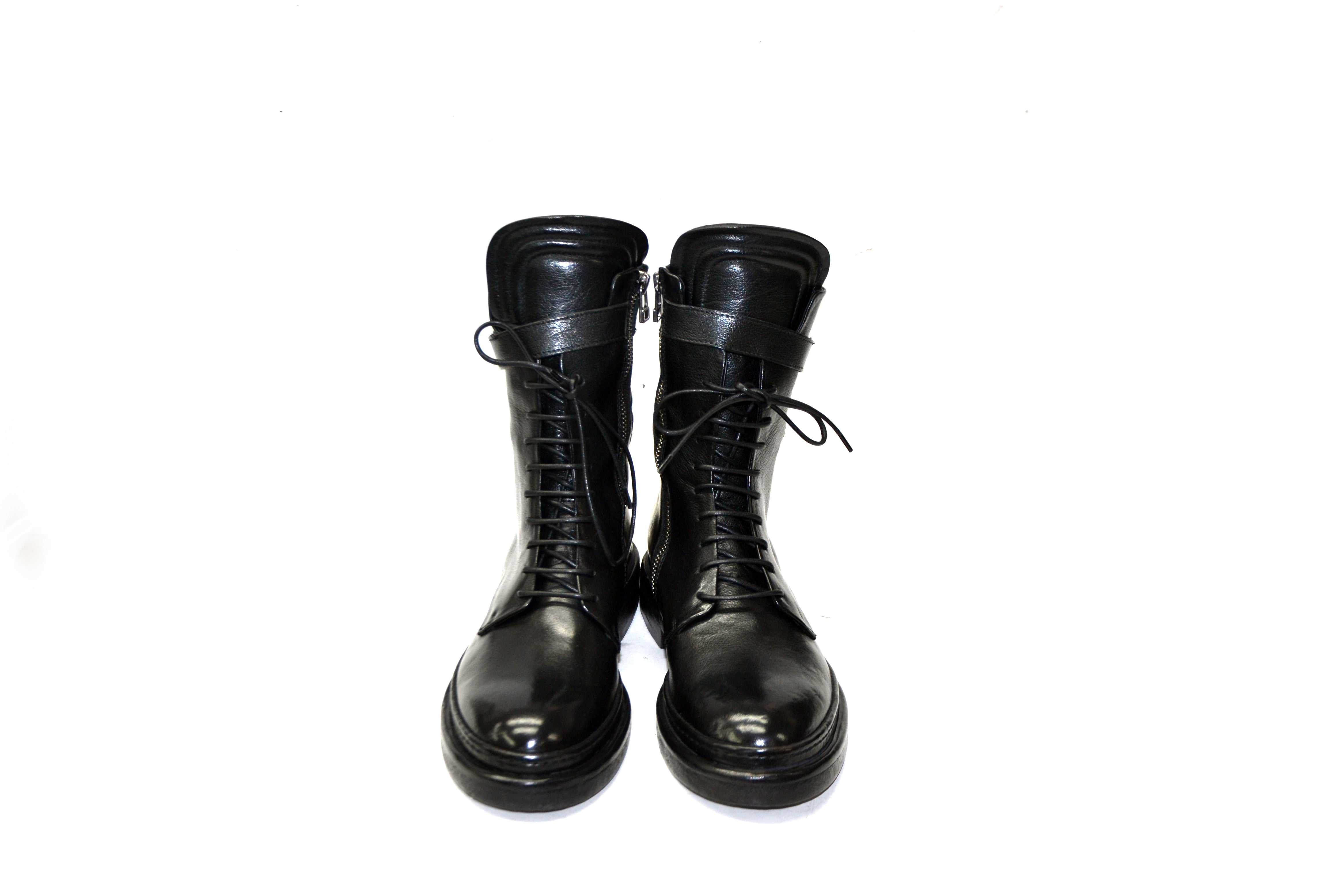 AUGUSTA Schwarze Lederstiefel