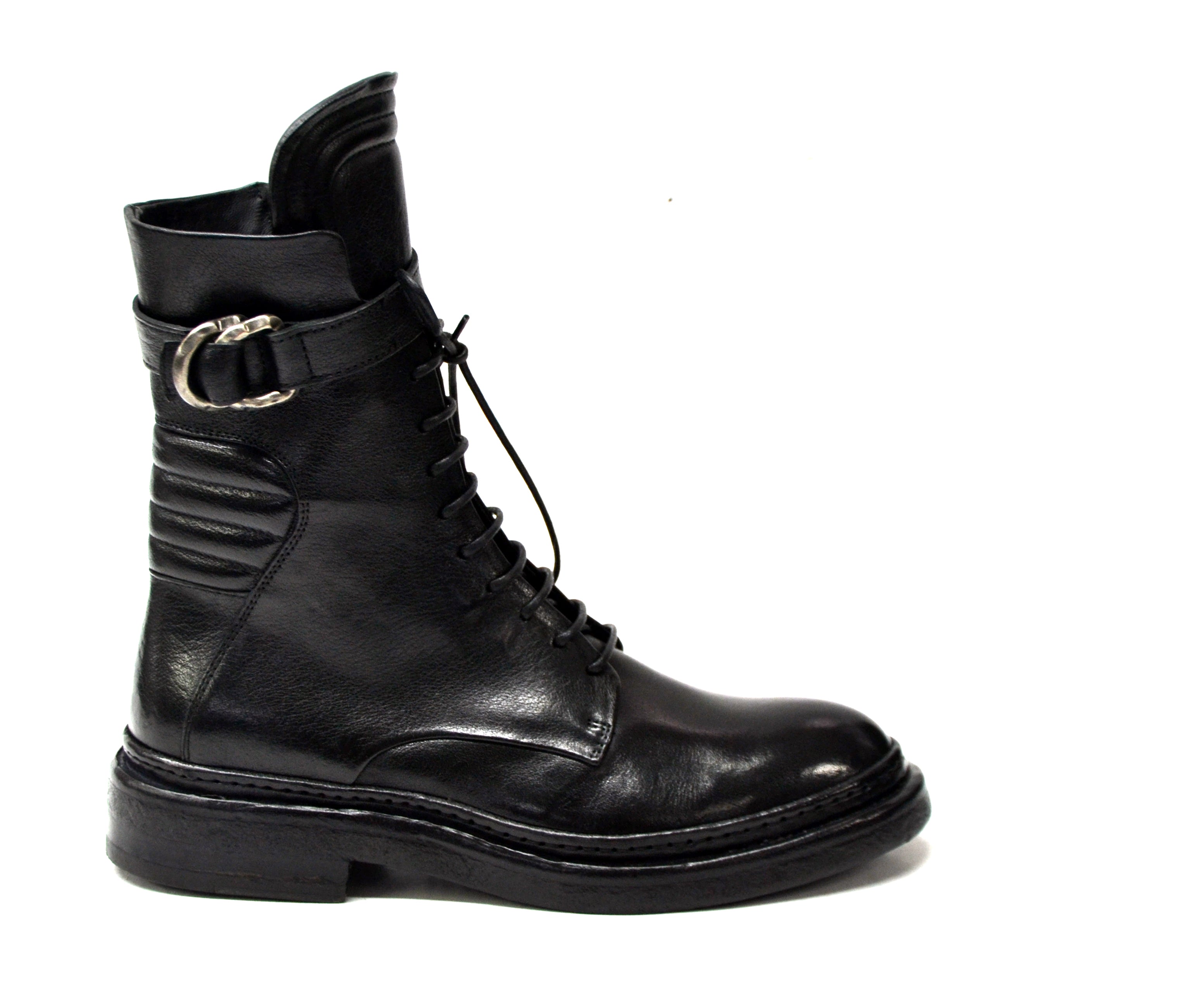 AUGUSTA Schwarze Lederstiefel