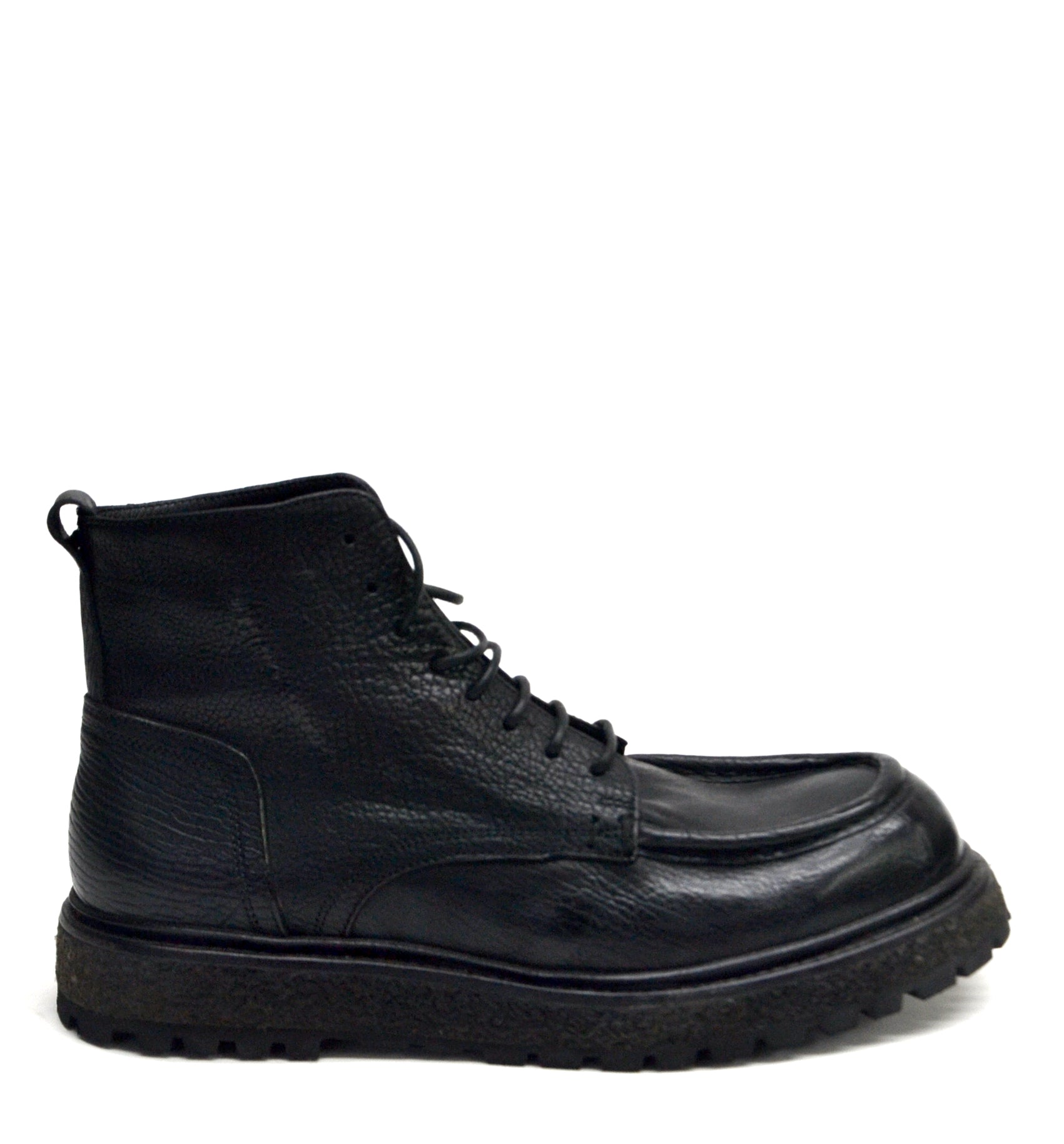 POLLINO Schwarze Lederstiefelette